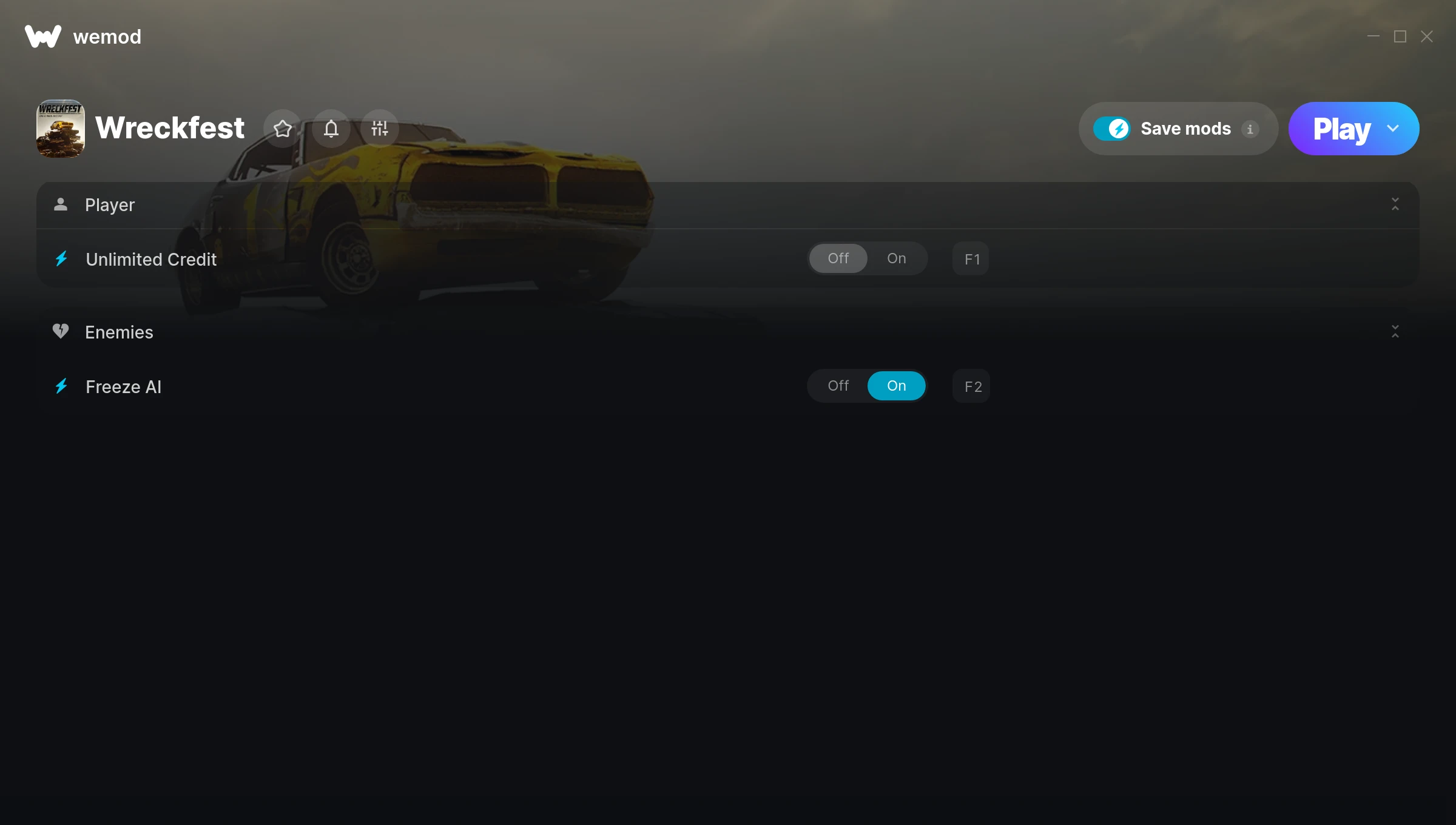 Wreckfest Trainer screenshot