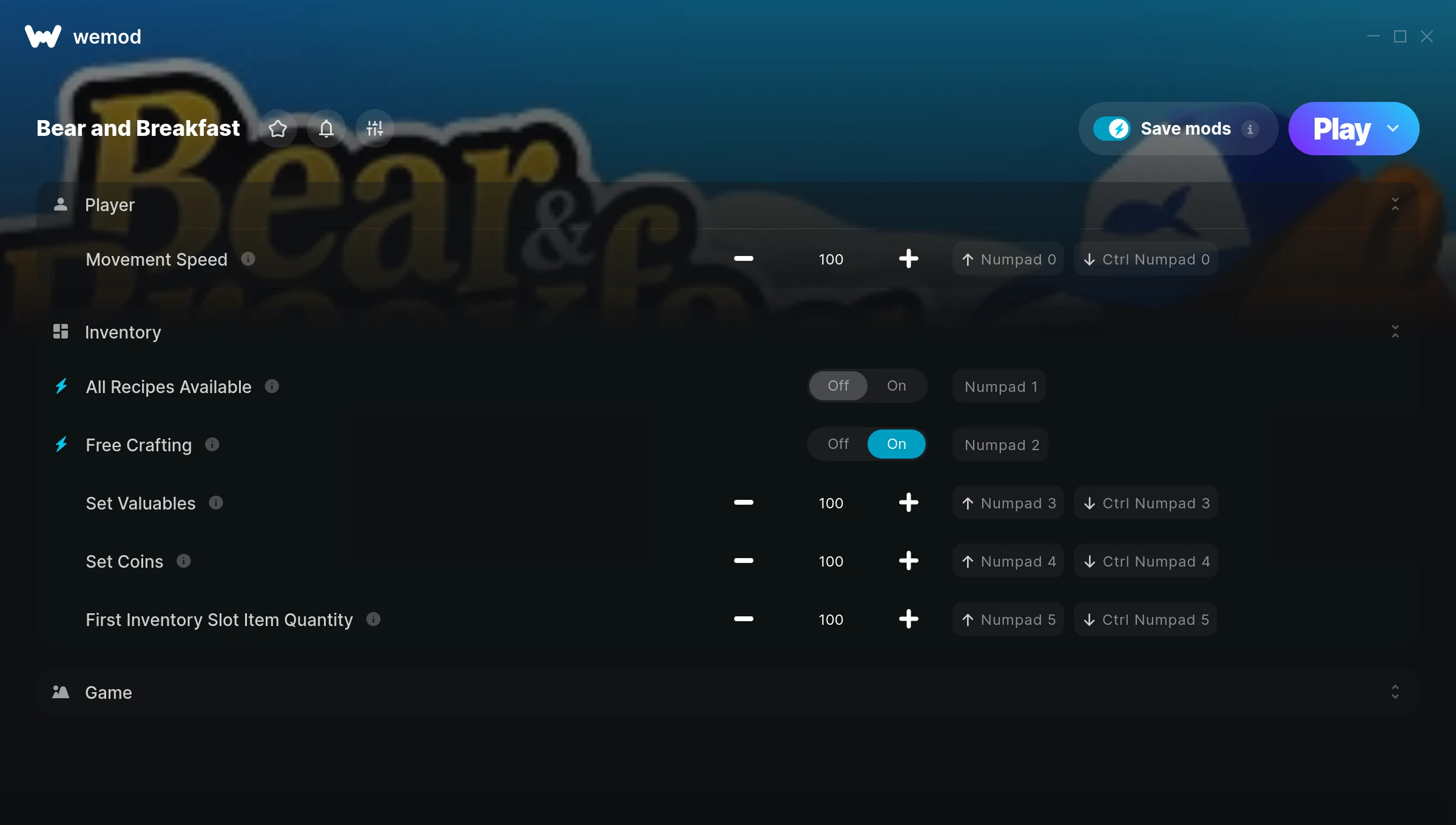 Bear and Breakfast Trainer screenshot
