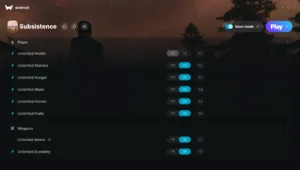 Subsistence Trainer screenshot