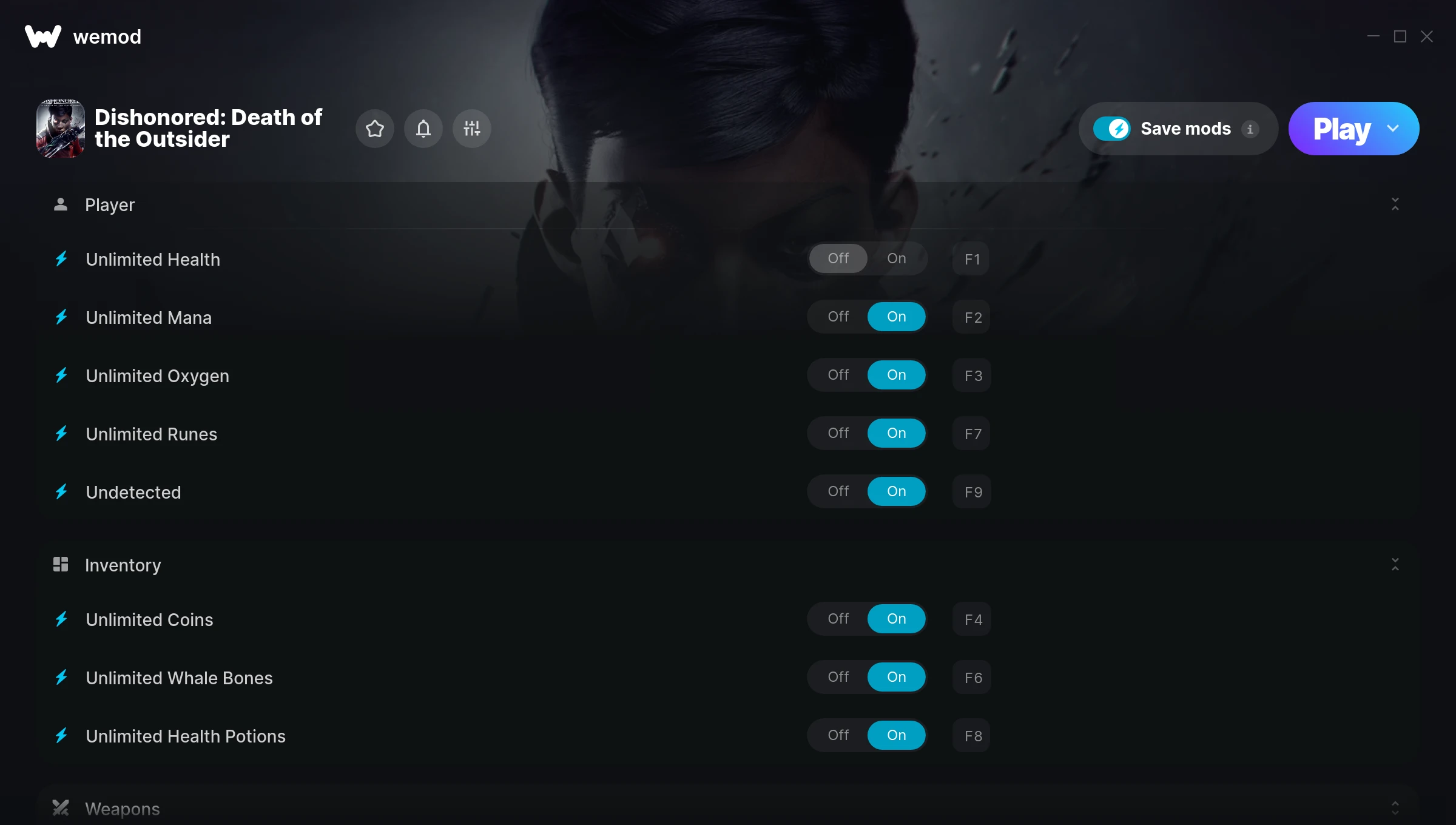 Dishonored: Death of the Outsider Trainer screenshot