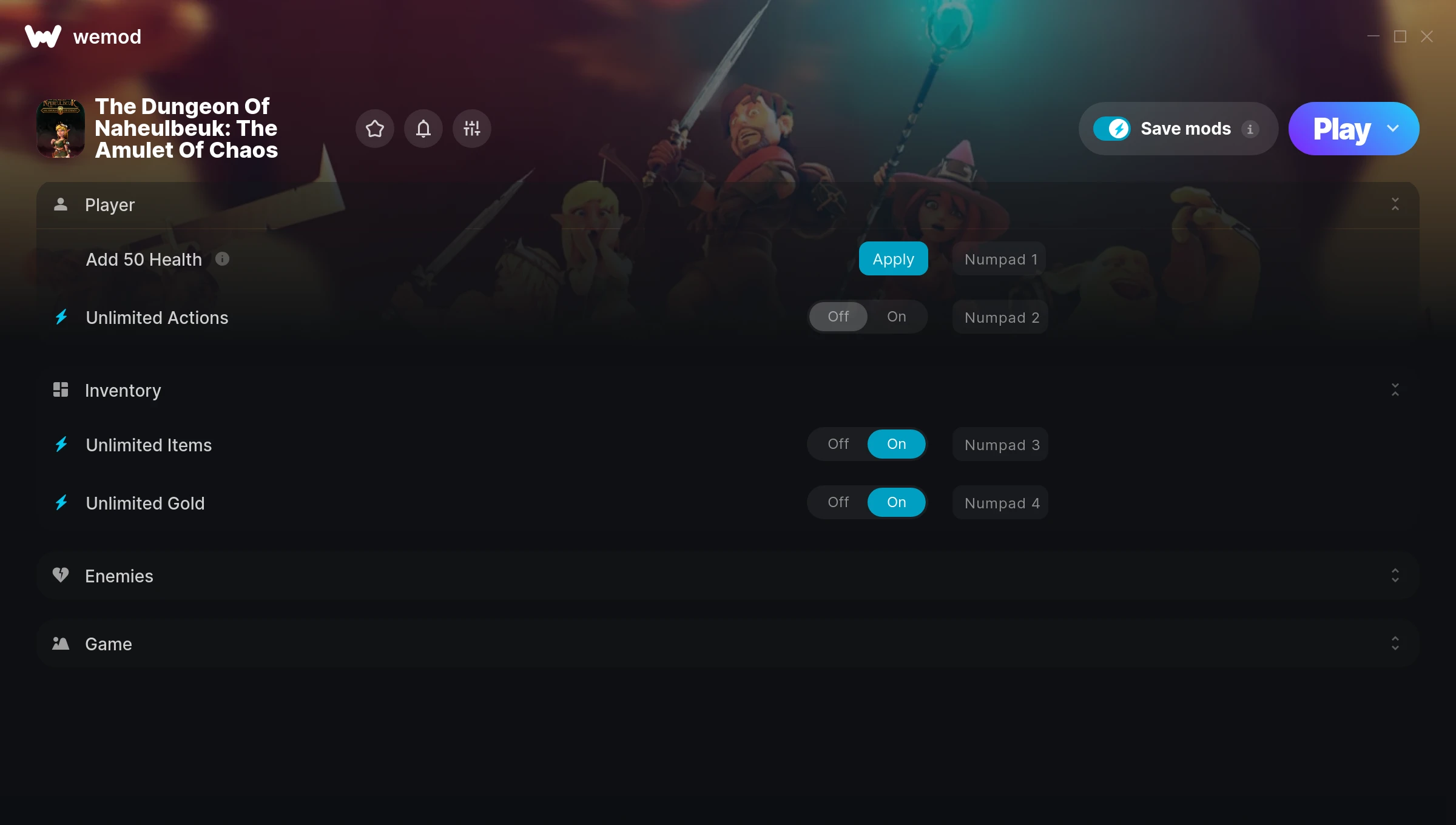 The Dungeon Of Naheulbeuk: The Amulet Of Chaos Trainer screenshot