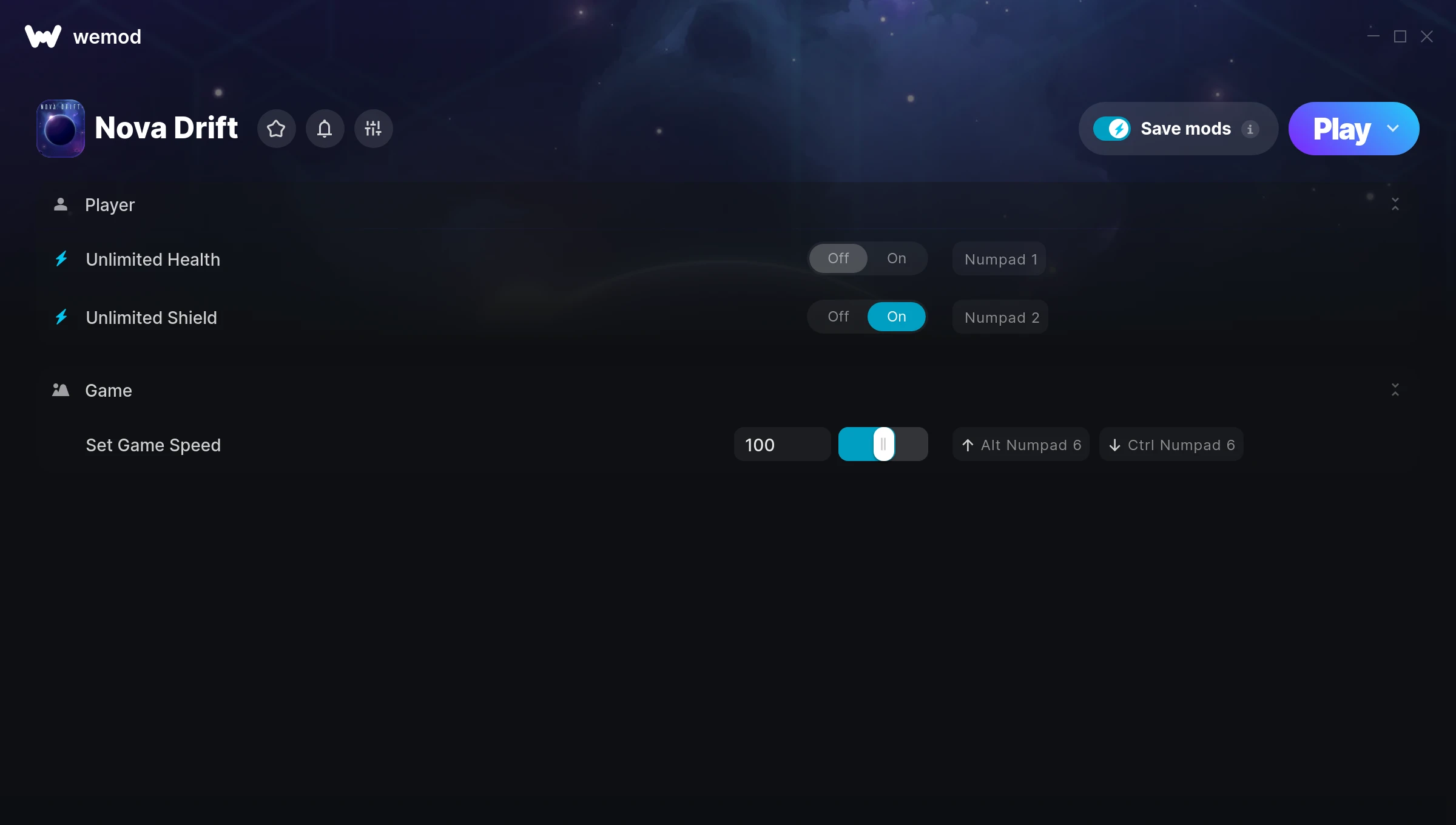Nova Drift Trainer screenshot