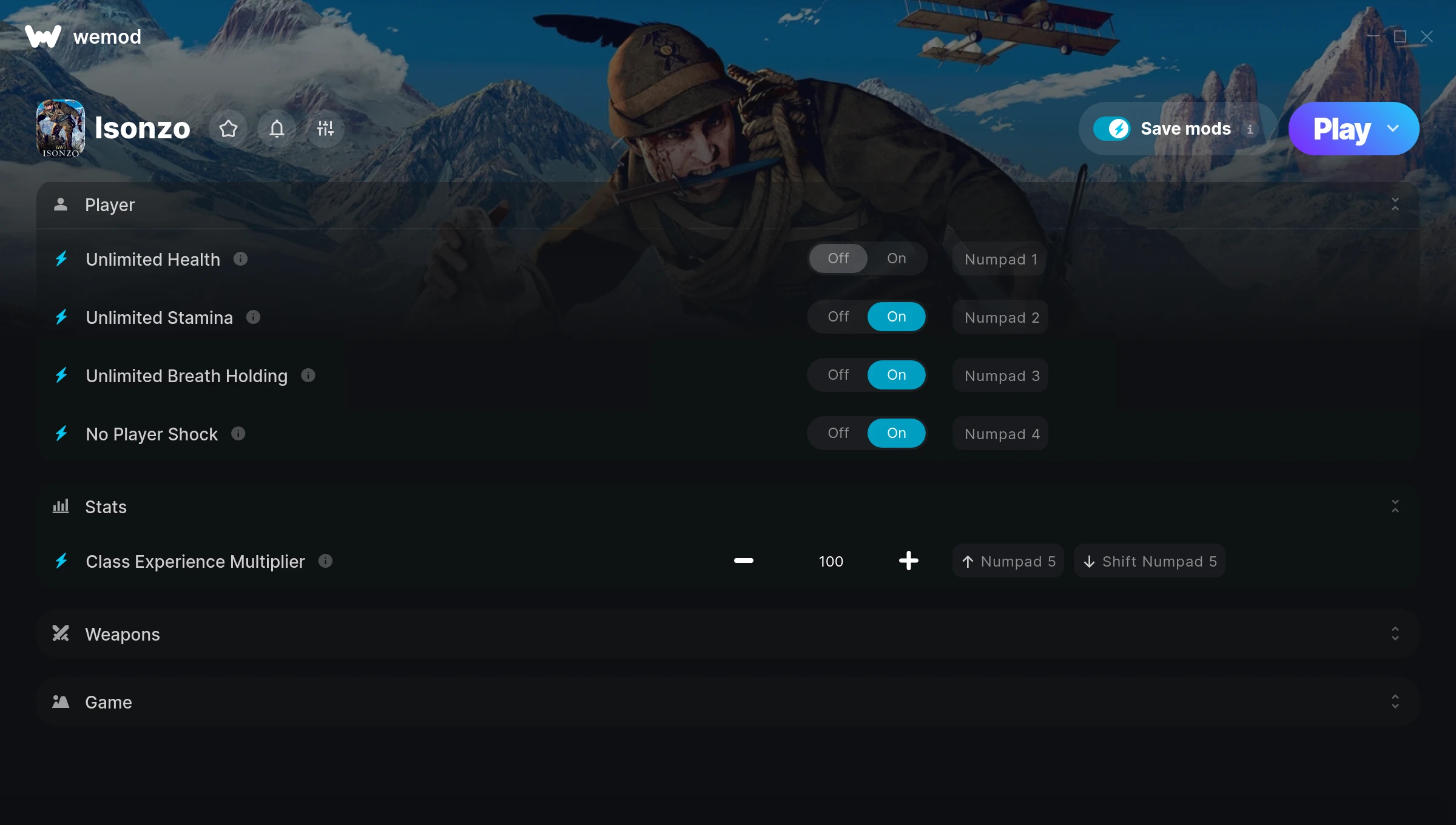 Isonzo Trainer screenshot