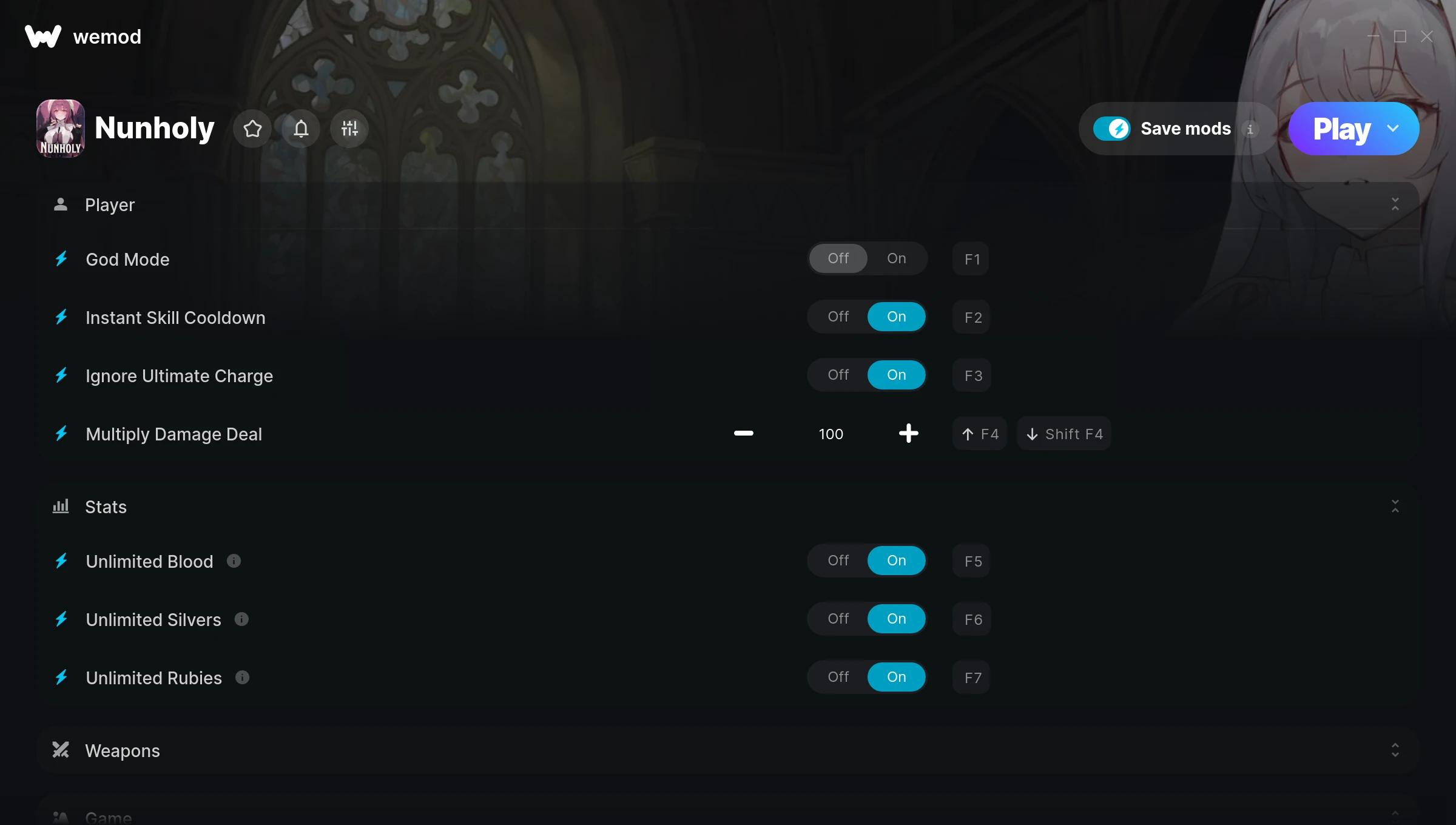 Nunholy Trainer screenshot