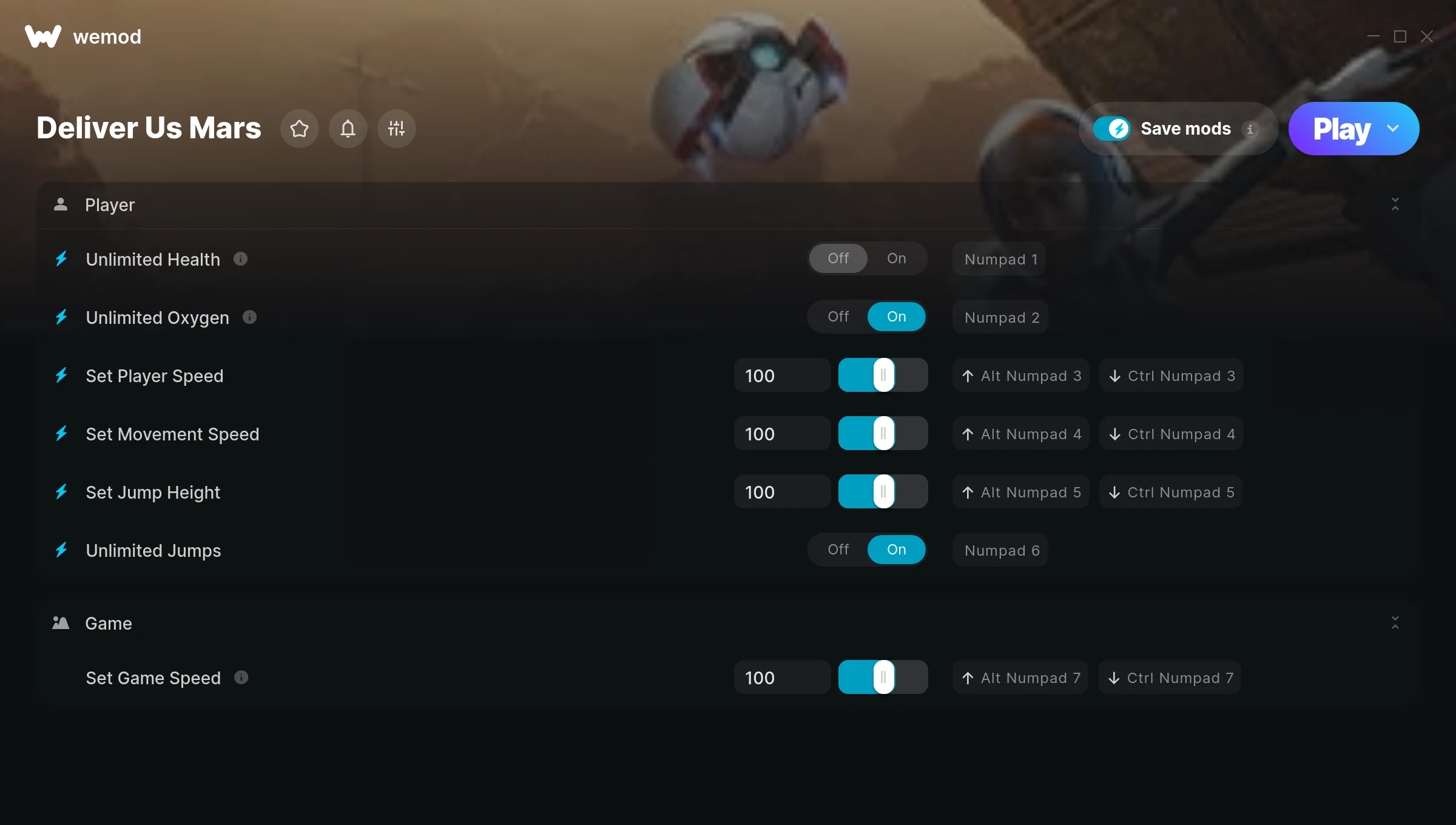 Deliver Us Mars Trainer screenshot