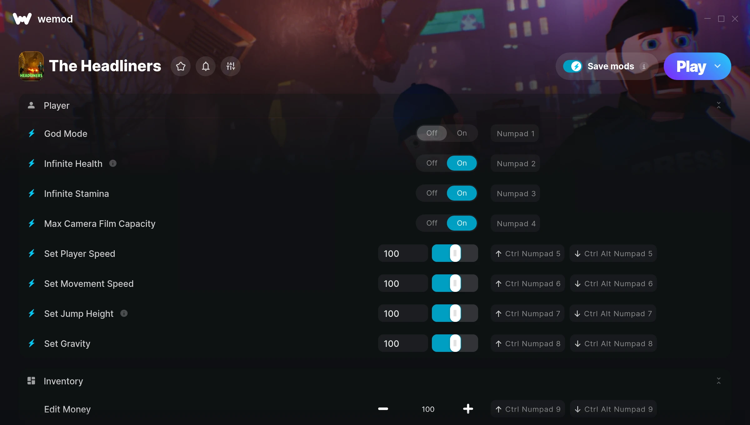 The Headliners Trainer screenshot