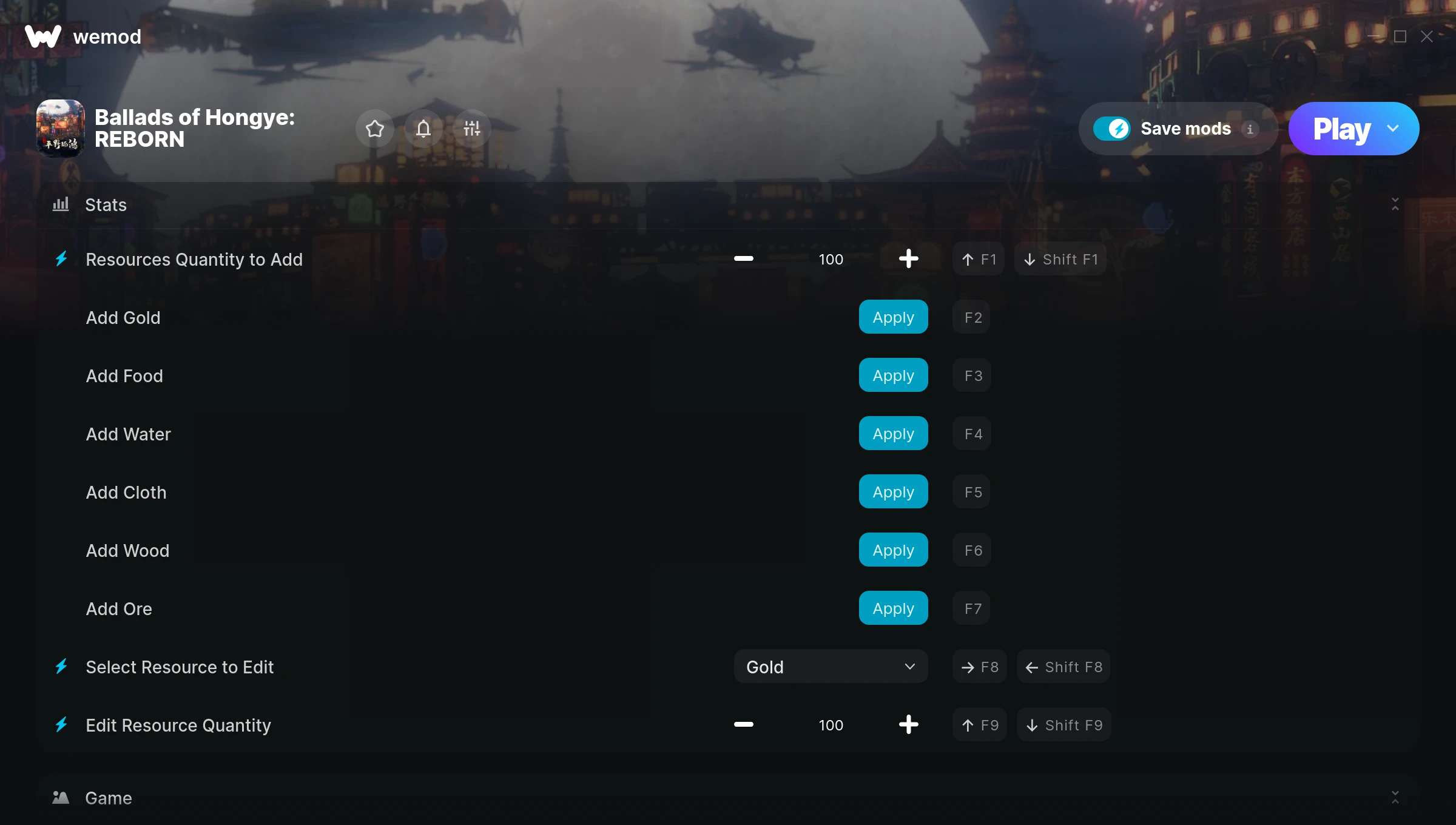 Ballads of Hongye: REBORN Trainer screenshot