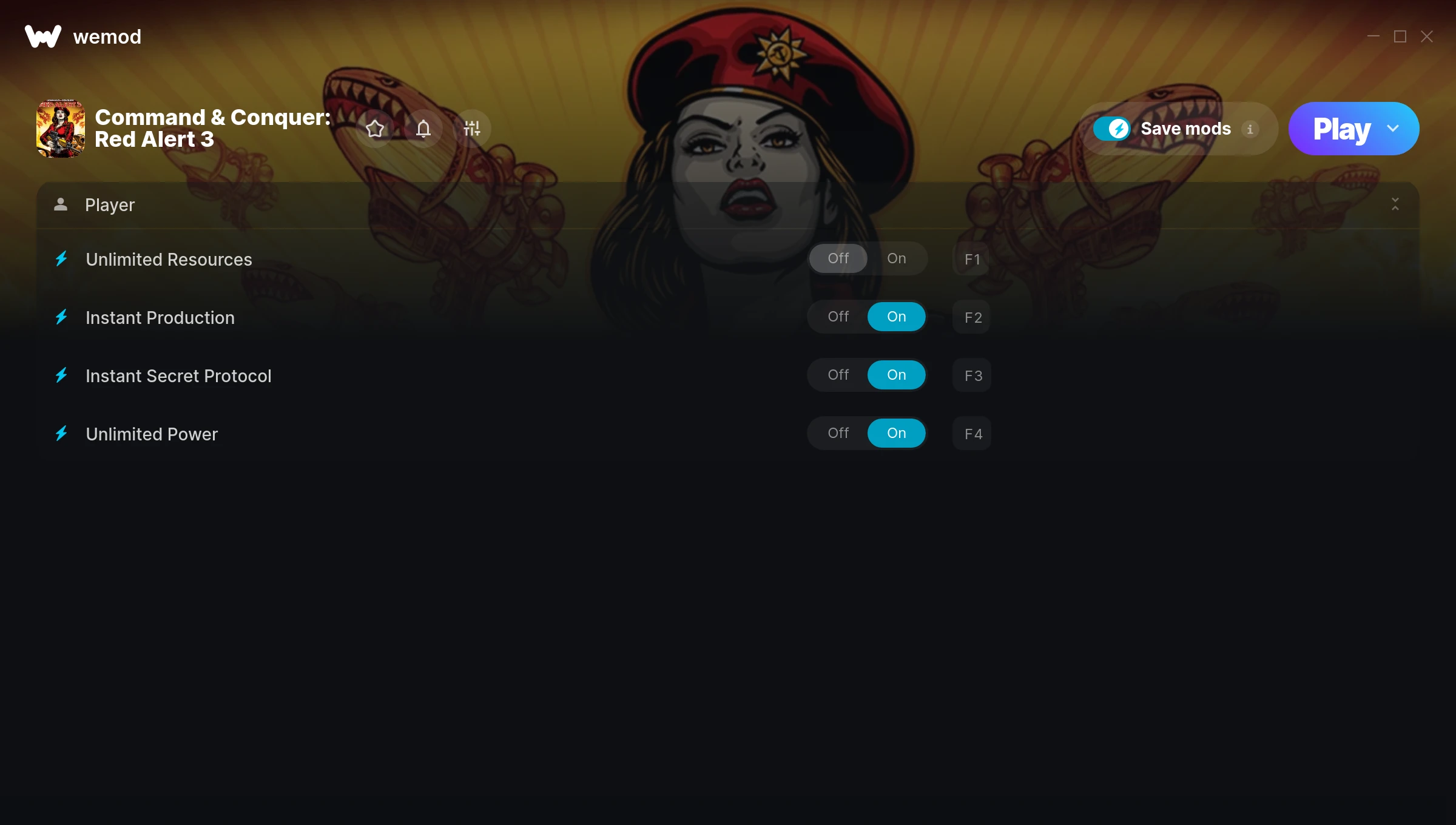 Command & Conquer: Red Alert 3 Trainer screenshot