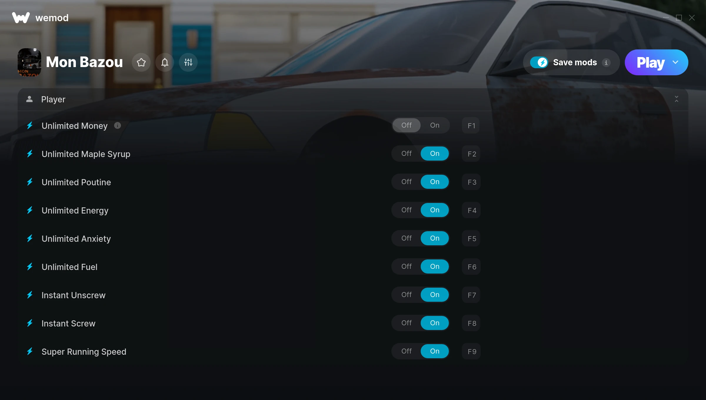 Mon Bazou Trainer screenshot