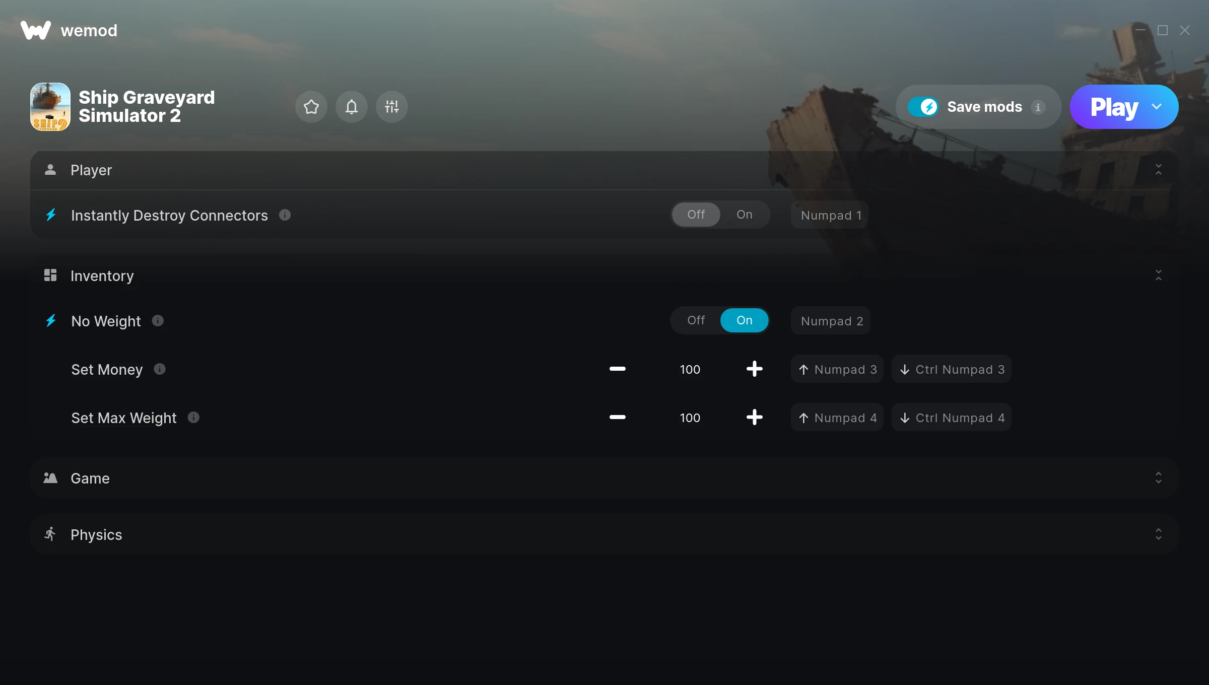 Ship Graveyard Simulator 2 Trainer screenshot