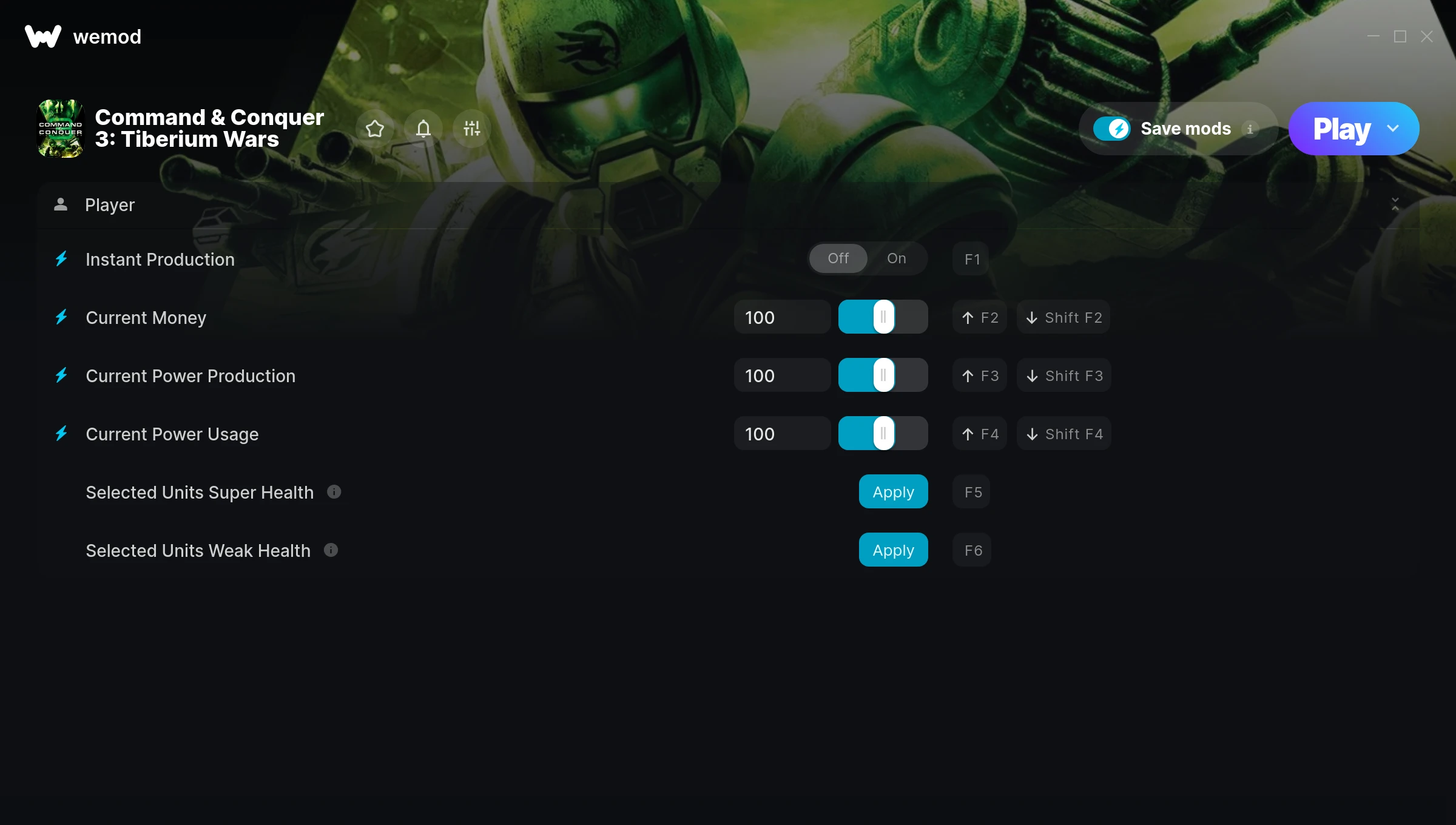Command & Conquer 3: Tiberium Wars Trainer screenshot