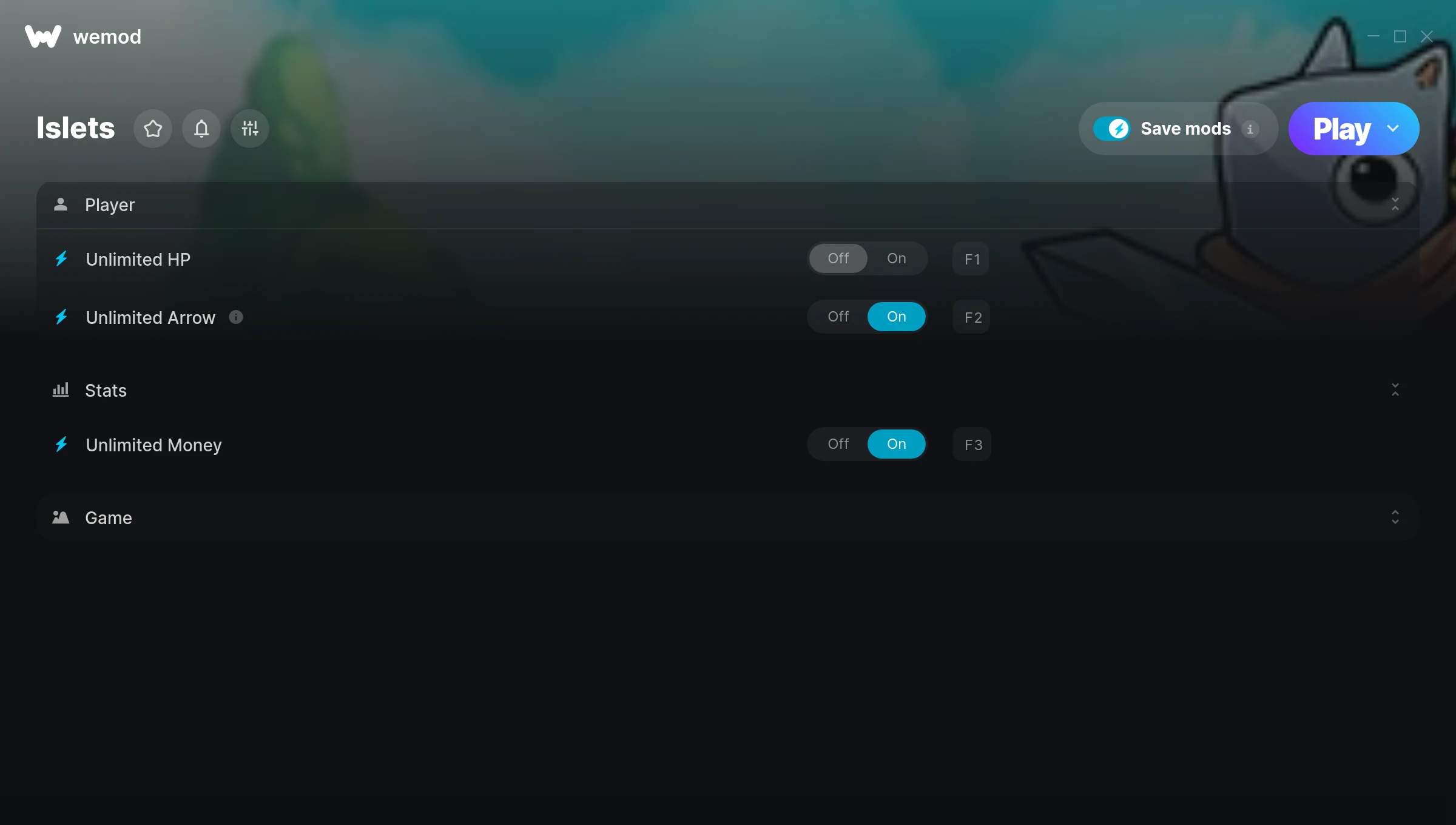 Islets Trainer screenshot