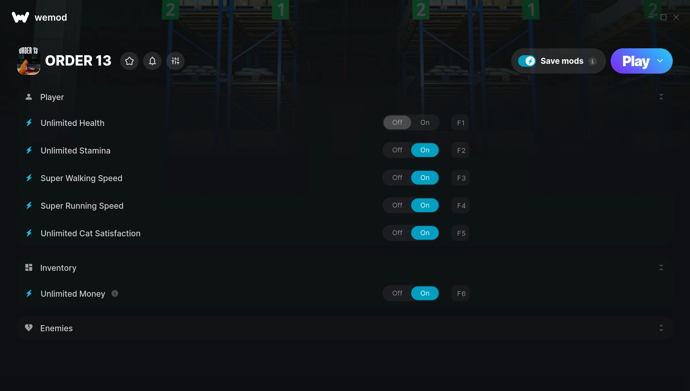 ORDER 13 Trainer screenshot