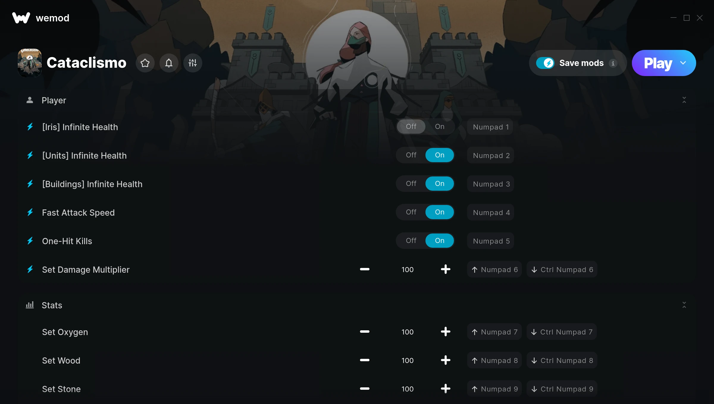 Cataclismo Trainer screenshot