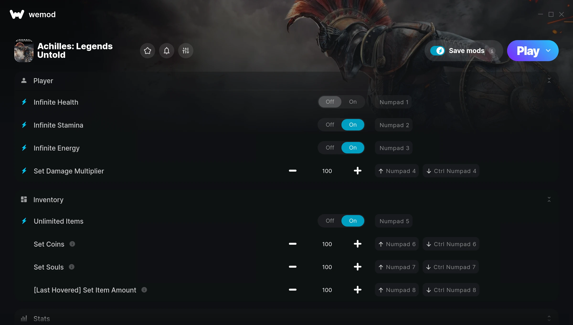 Achilles: Legends Untold Trainer screenshot