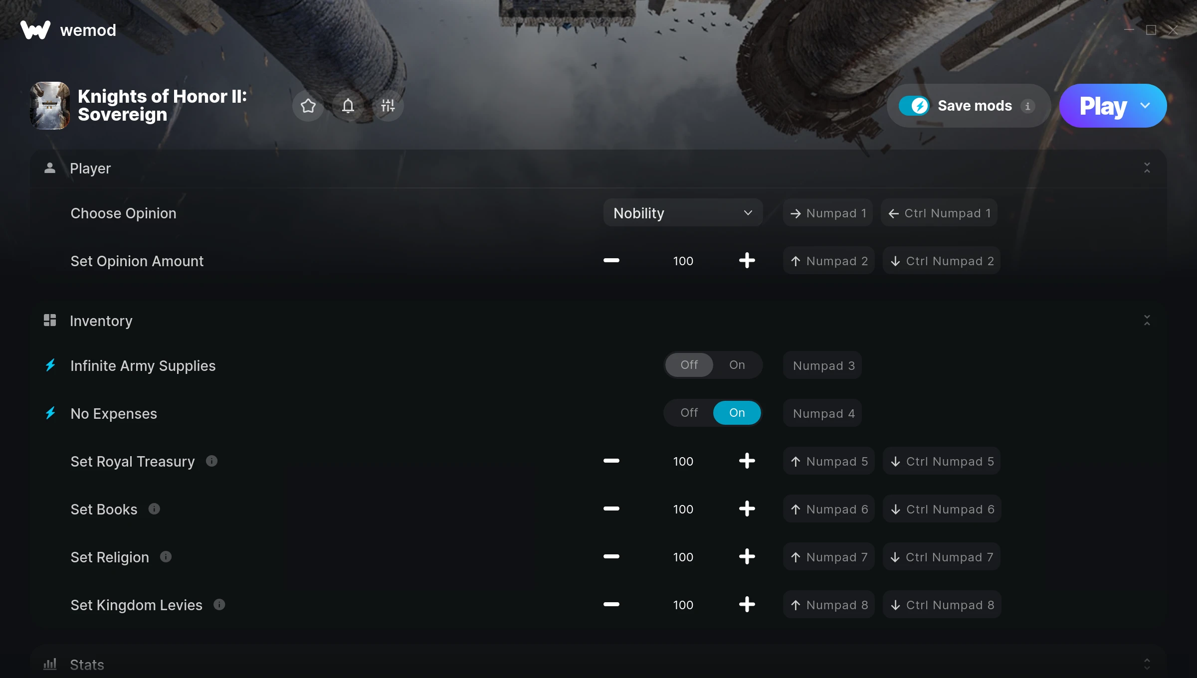 Knights of Honor II: Sovereign Trainer screenshot