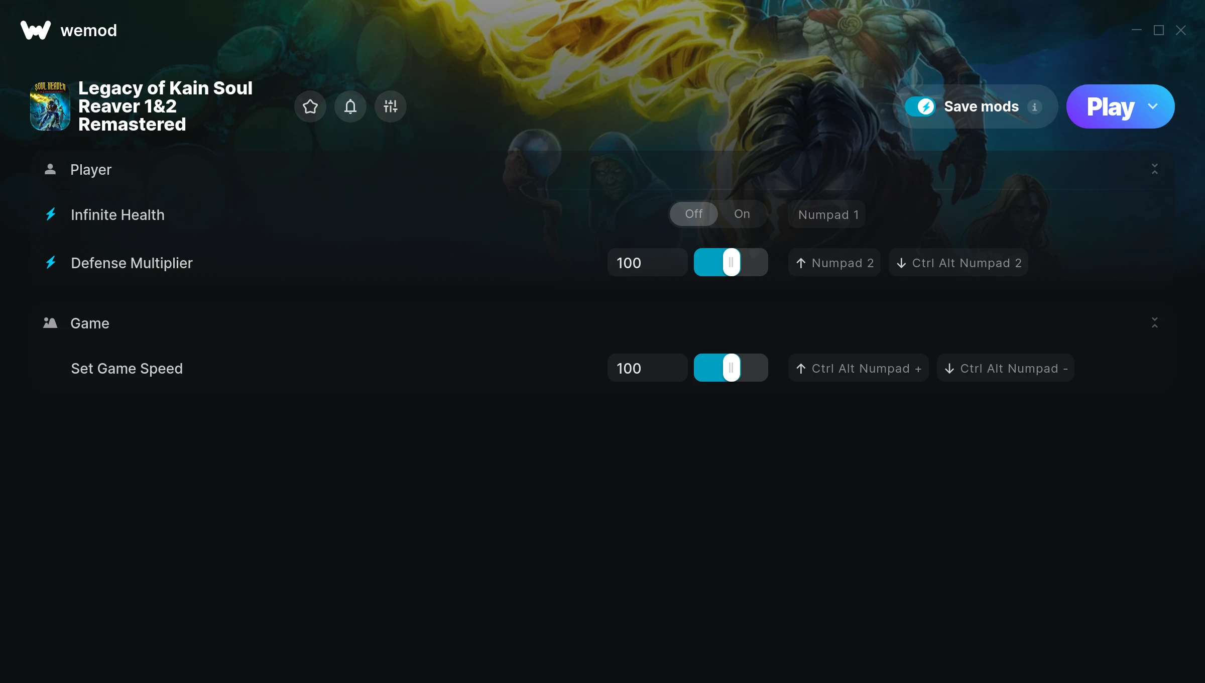 Legacy of Kain Soul Reaver 1&2 Remastered Trainer screenshot