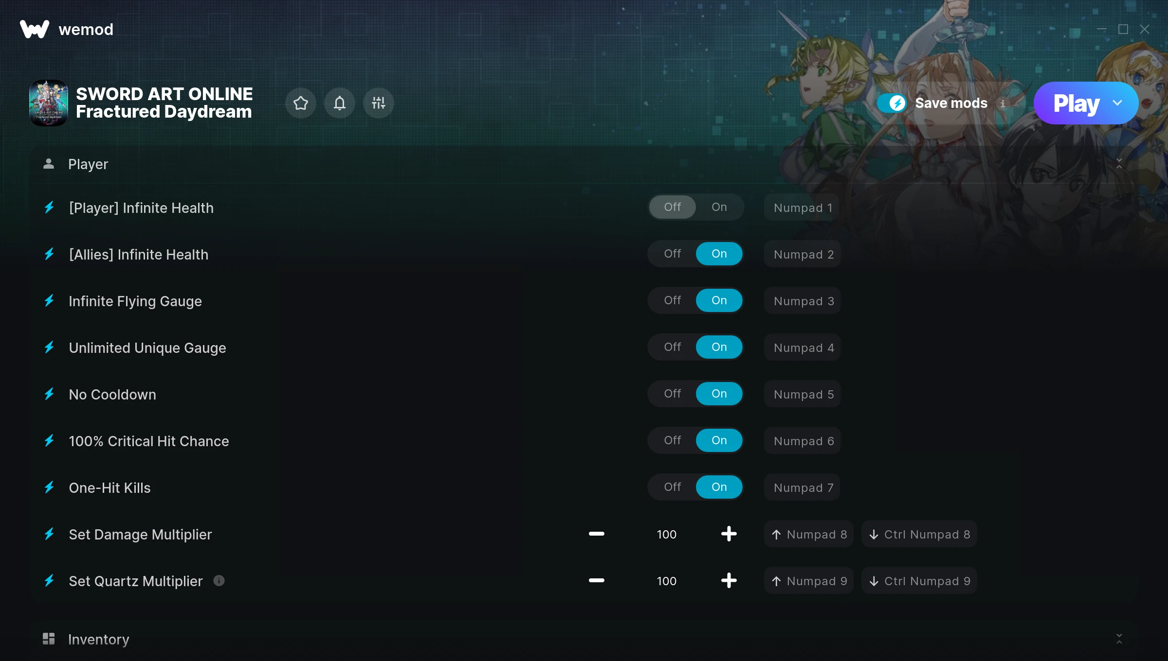 Sword Art Online Fractured Daydream Trainer screenshot