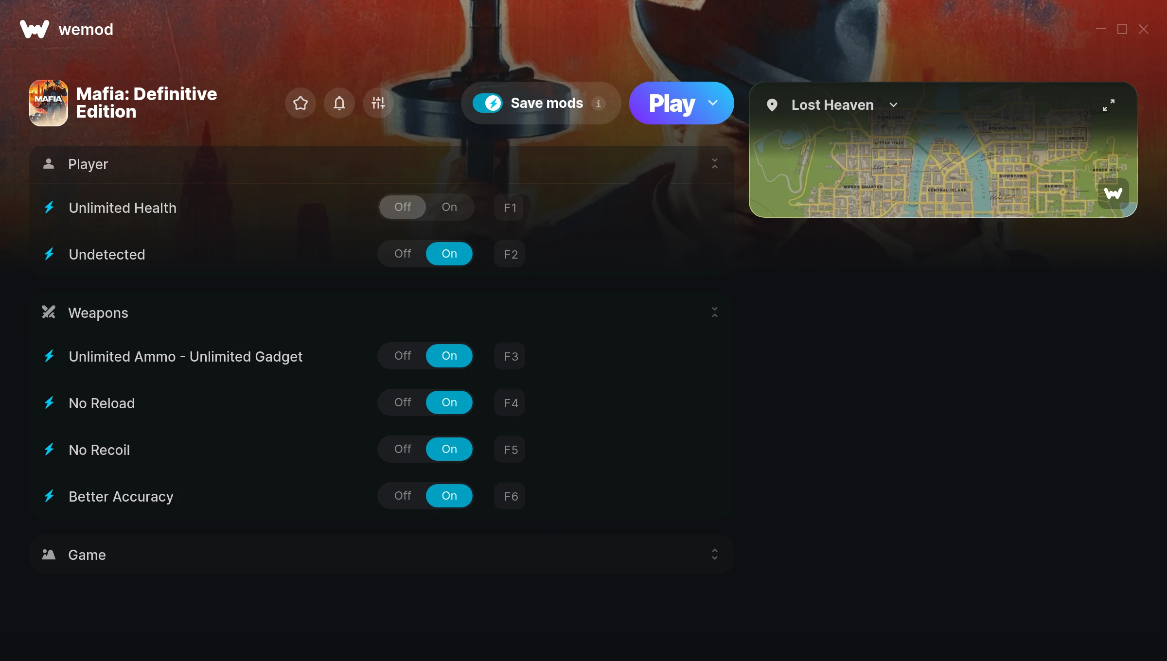 Mafia Definitive Edition Trainer screenshot