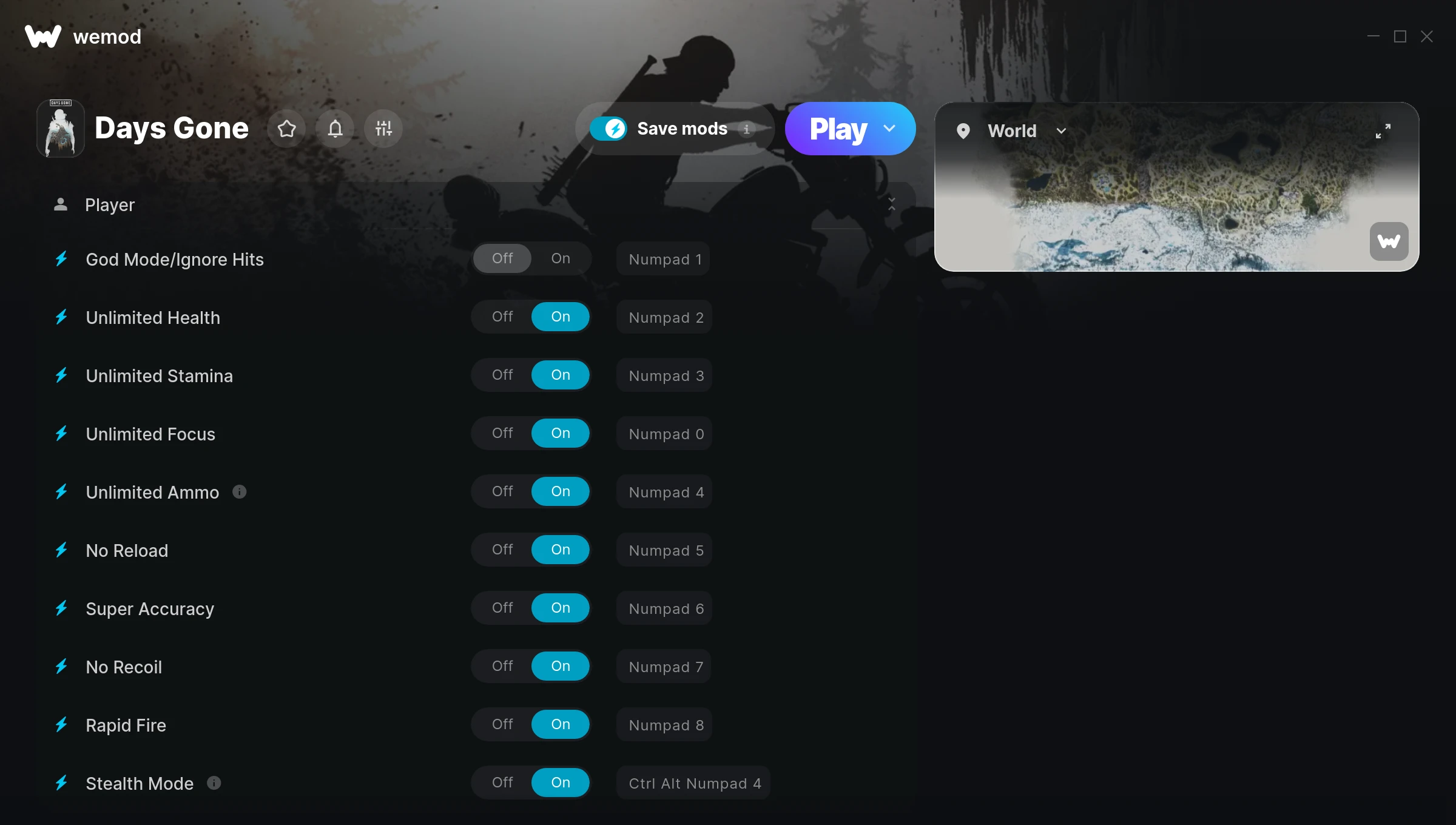 Days Gone Trainer screenshot