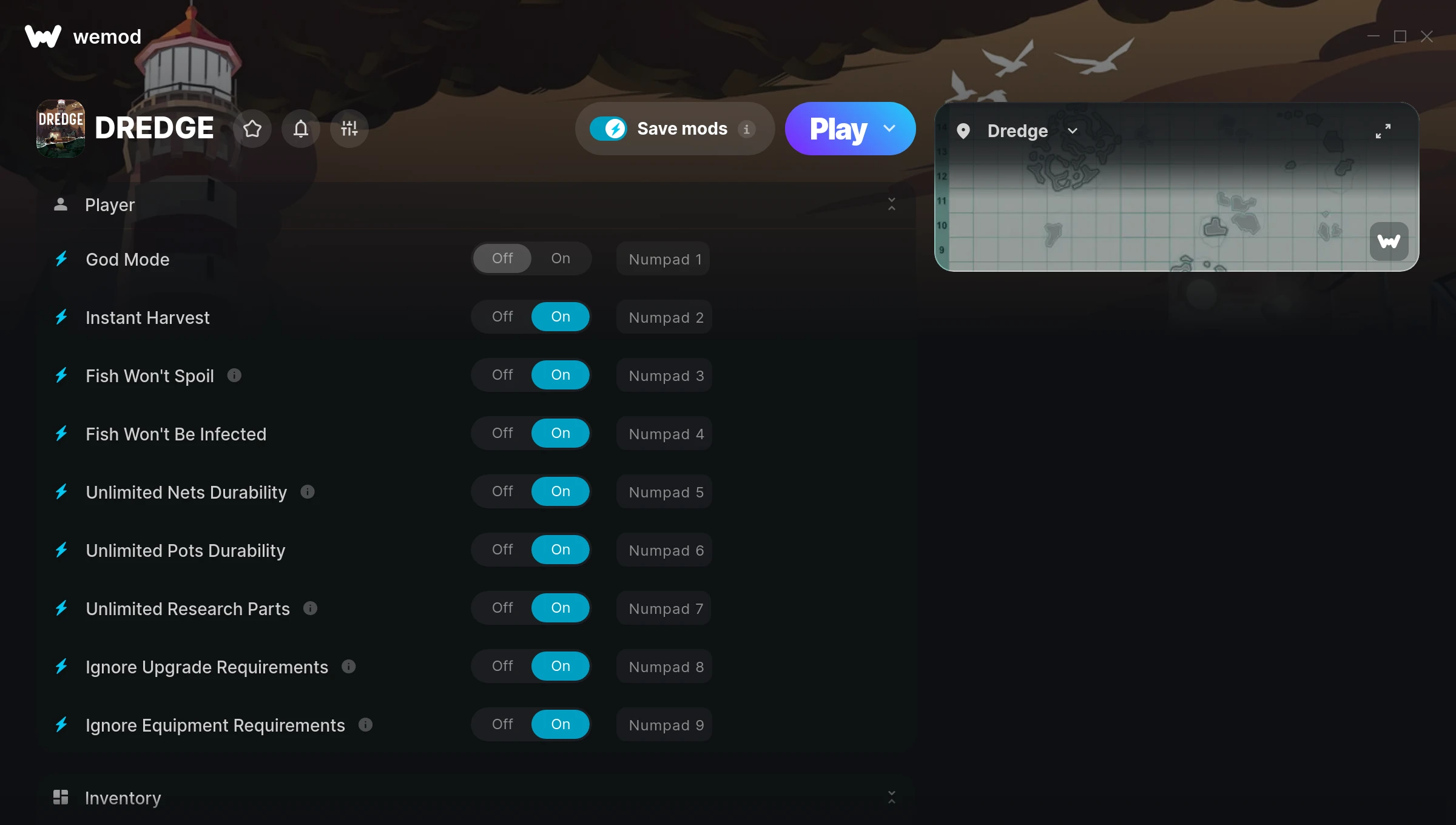 Dredge Trainer screenshot