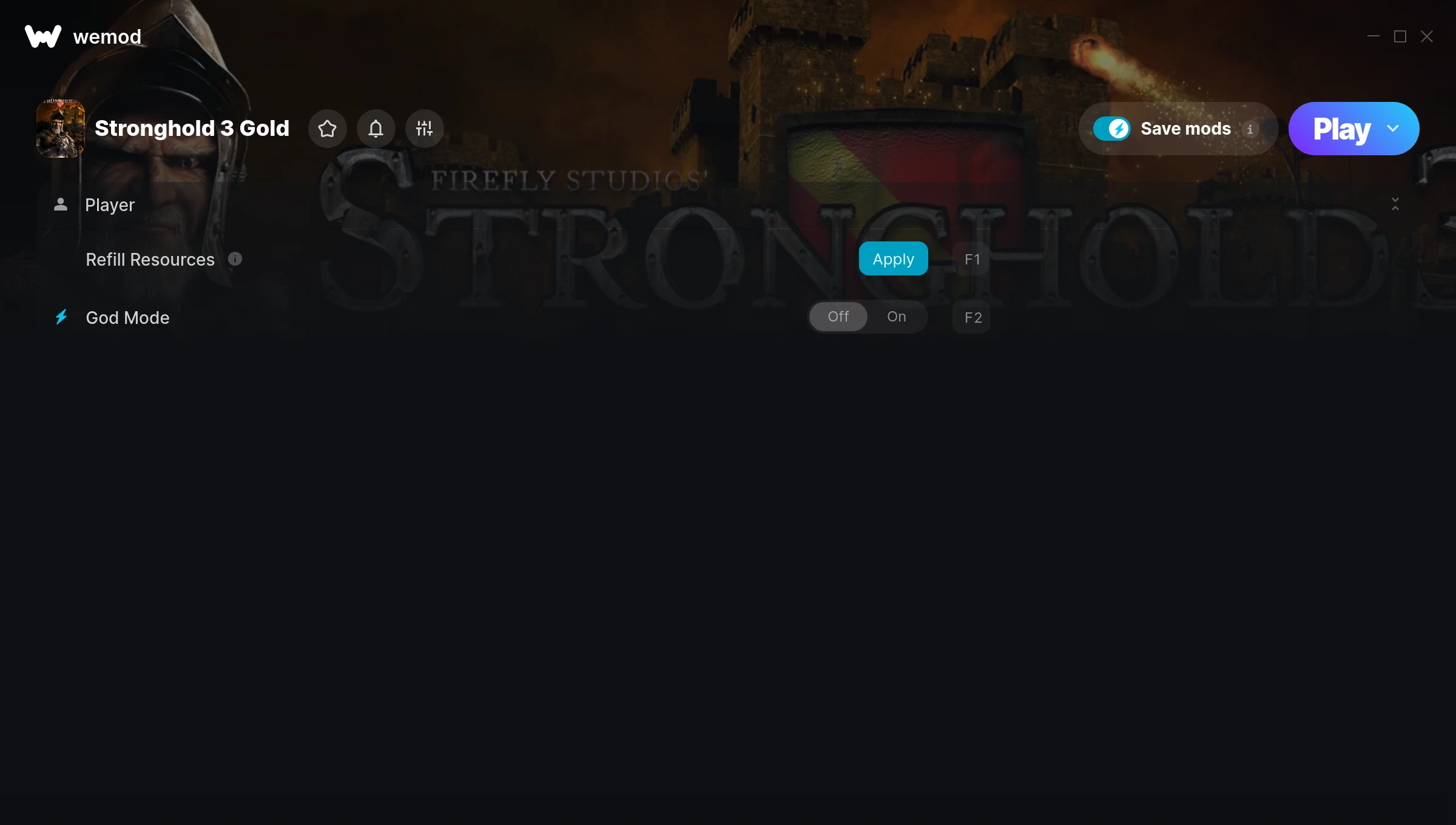 Stronghold 3 Gold Trainer screenshot