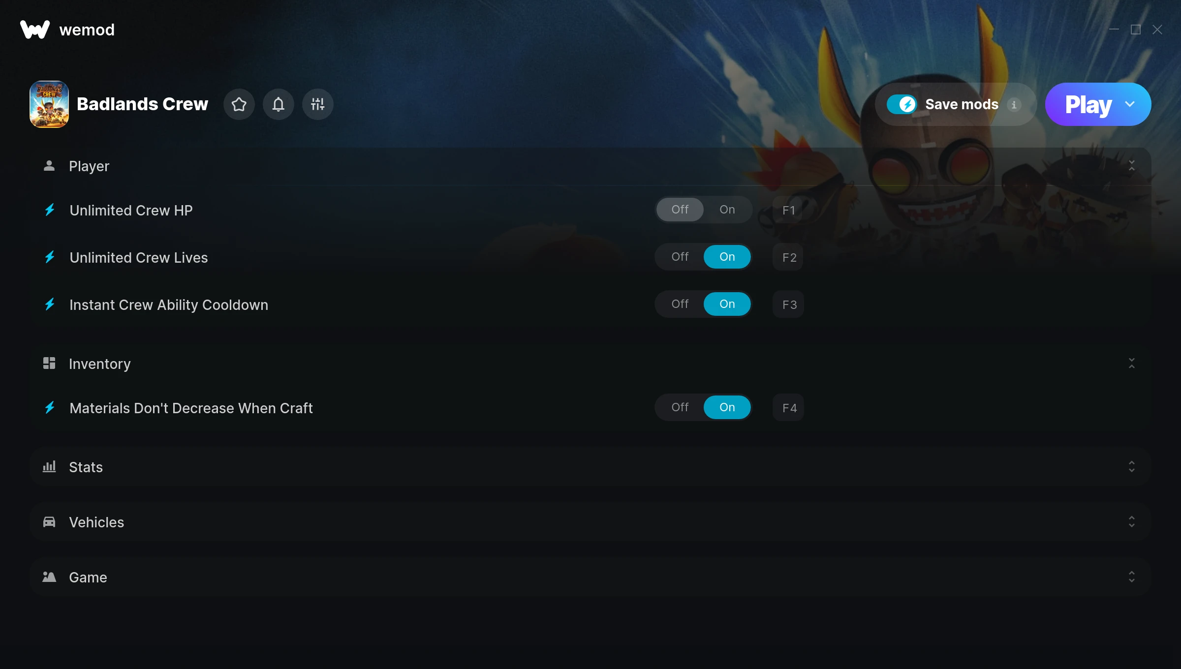 Badlands Crew Trainer screenshot