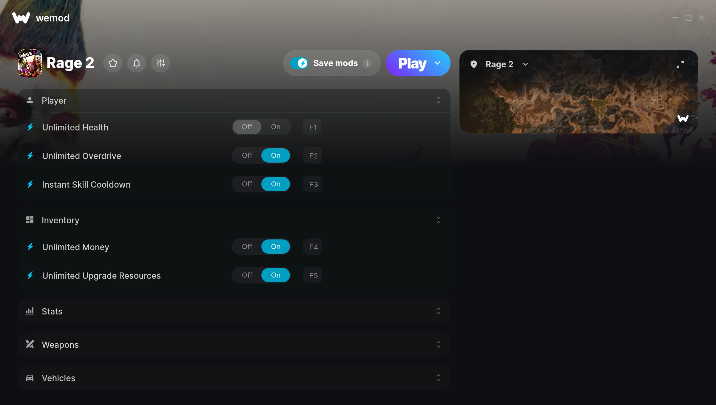 Rage 2 Trainer screenshot