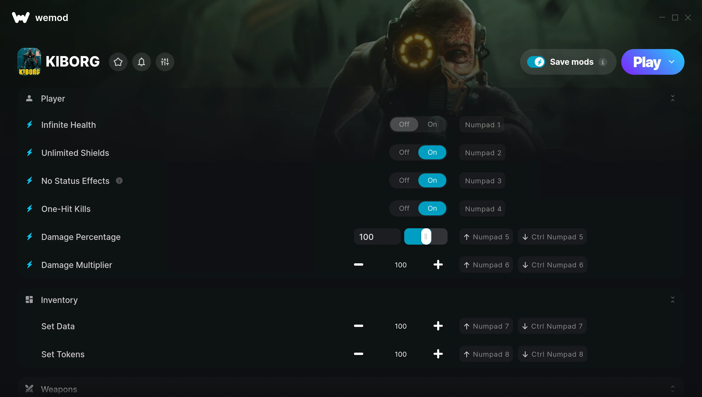 KIBORG Trainer screenshot