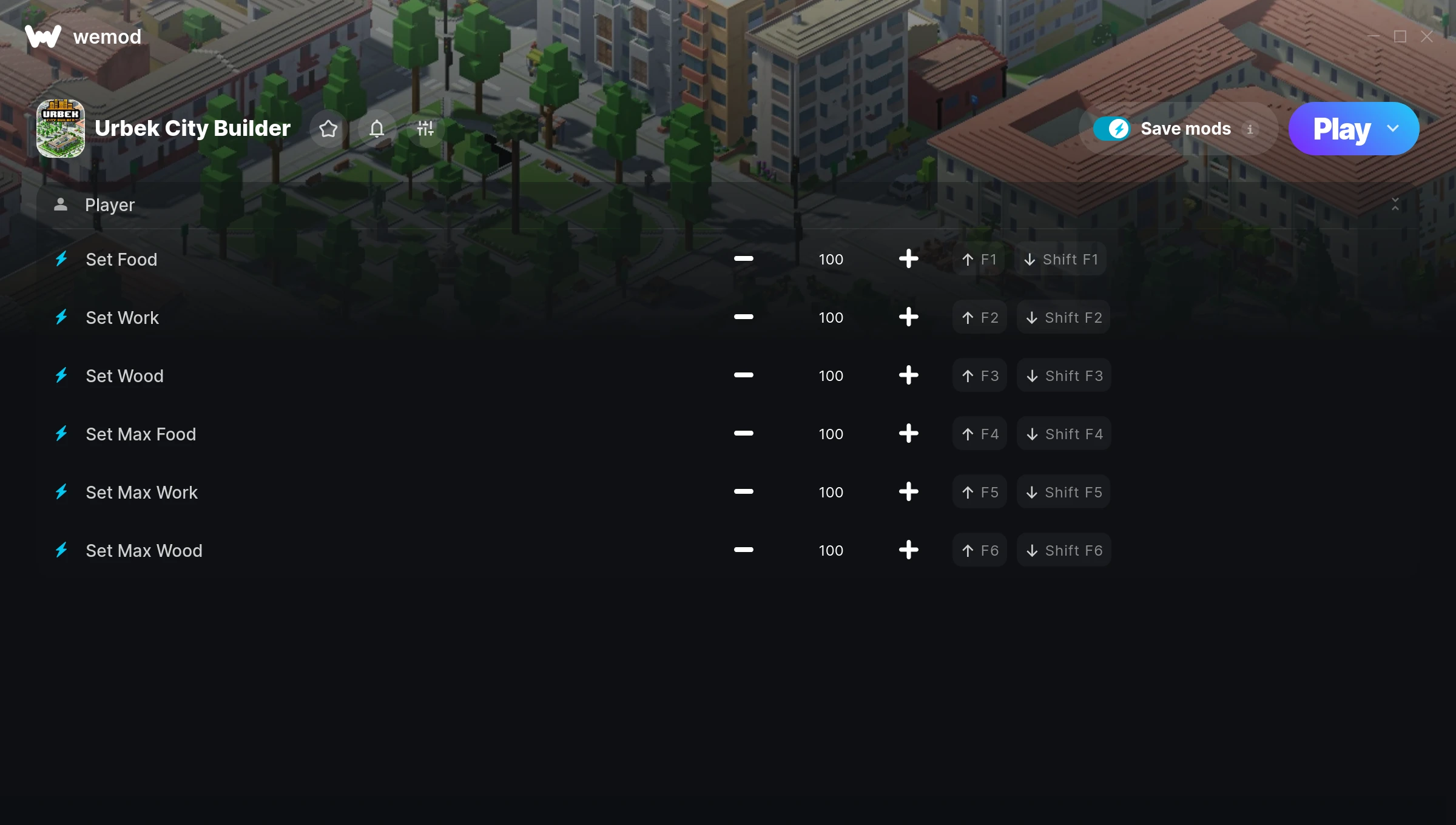 Urbek City Builder Trainer screenshot