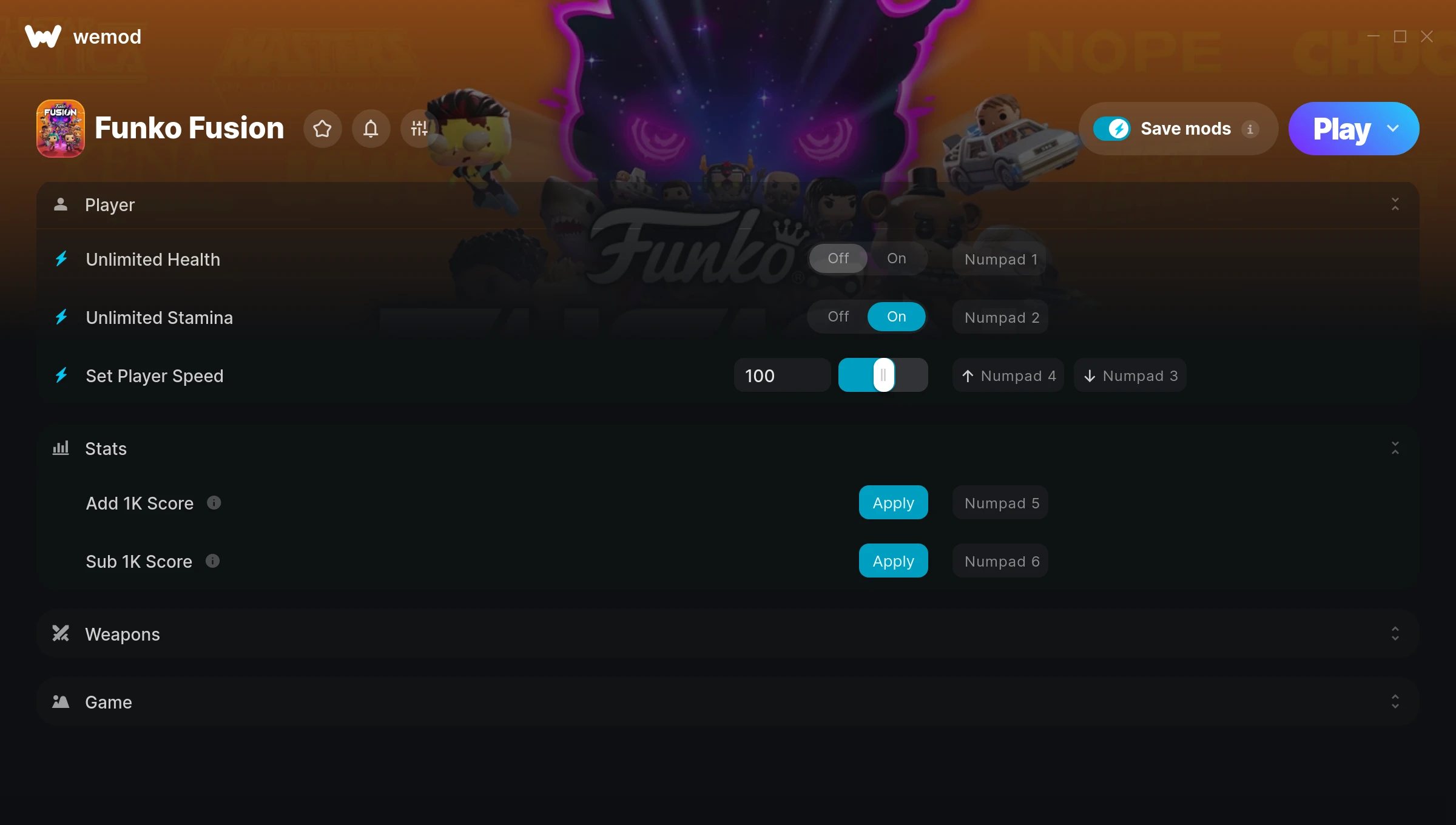 Funko Fusion Trainer screenshot