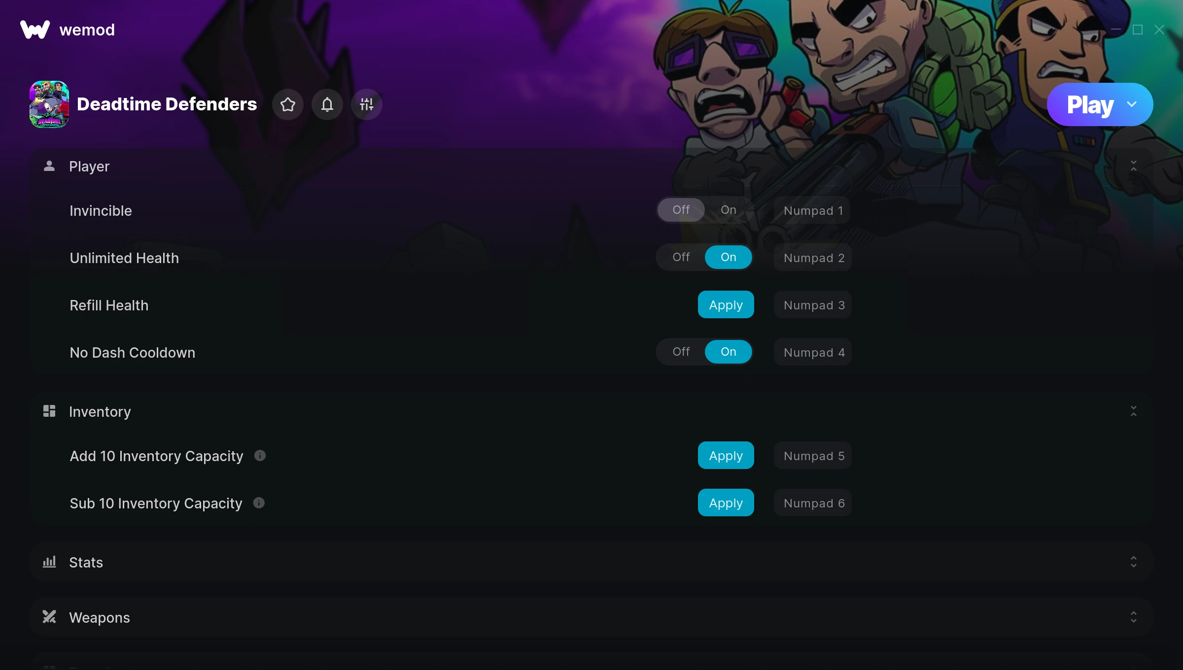 Deadtime Defenders Trainer screenshot