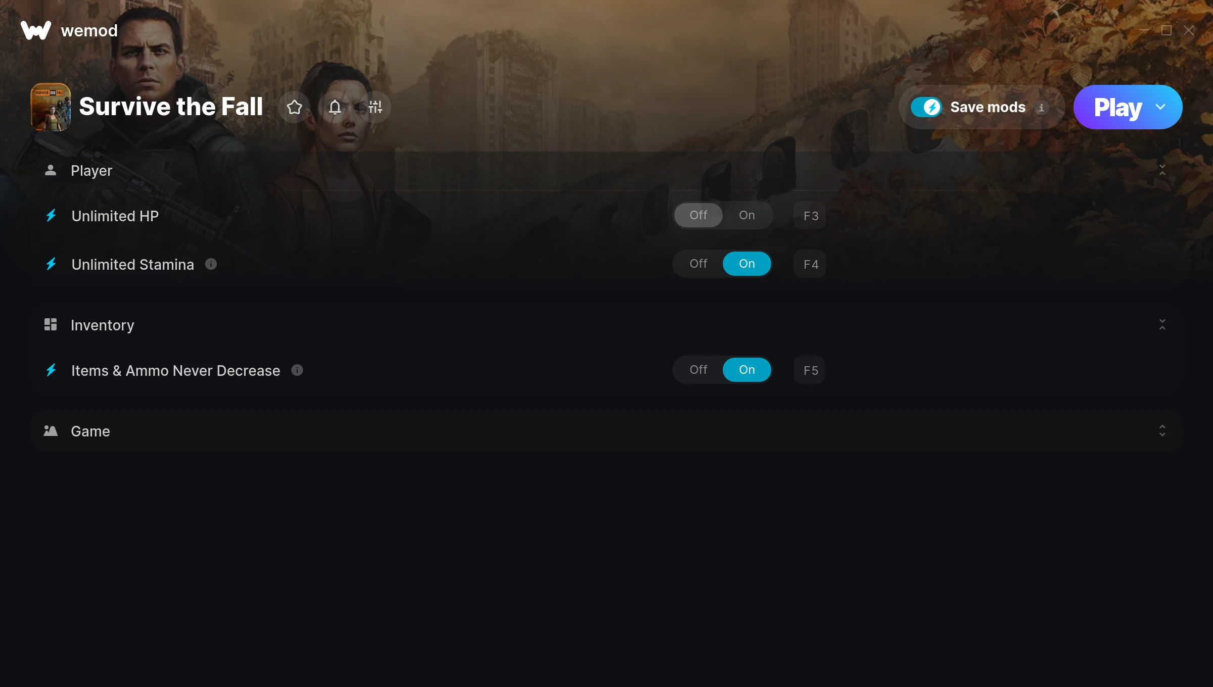 Survive the Fall Trainer screenshot
