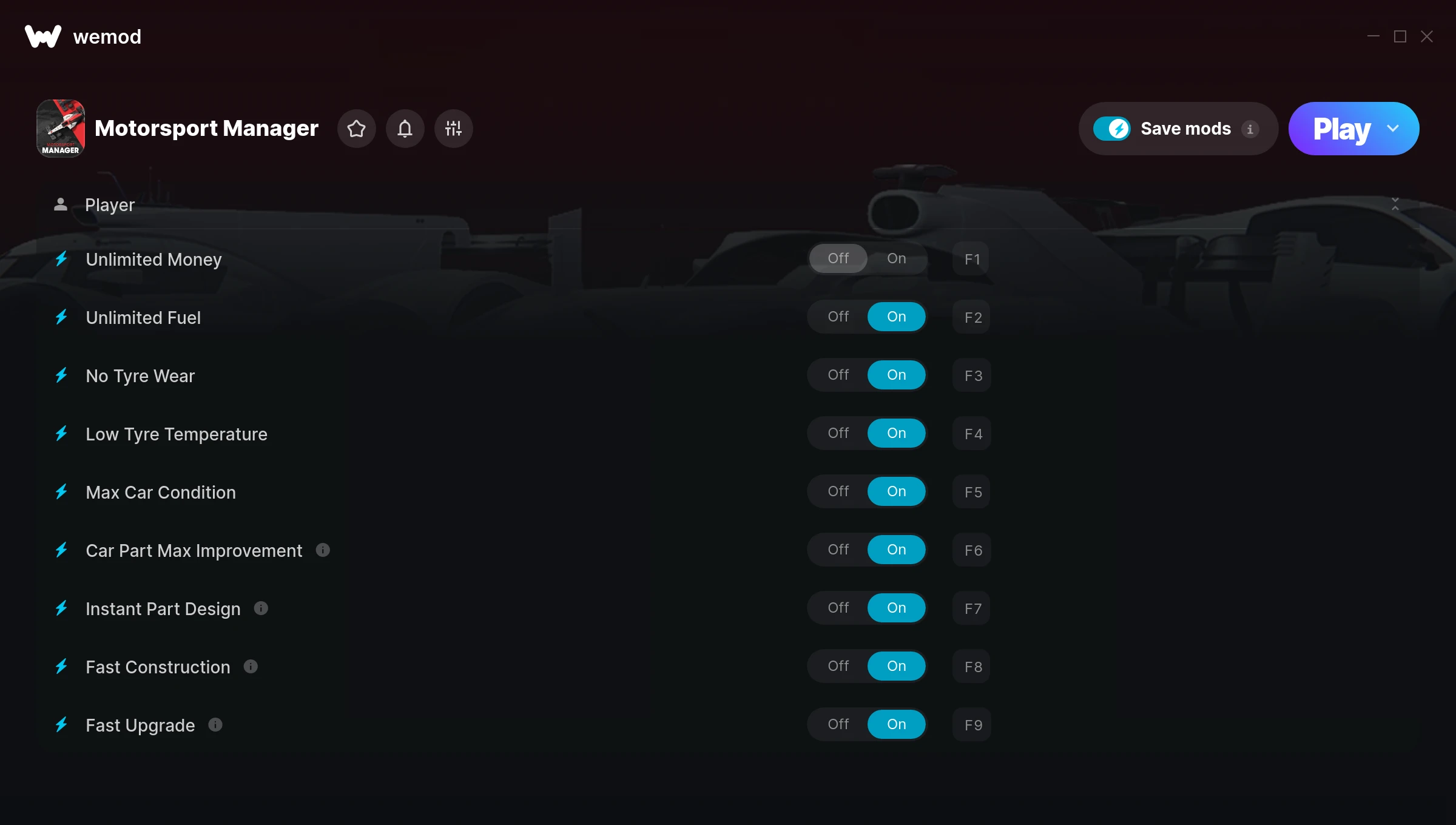 Motorsport Manager Trainer screenshot