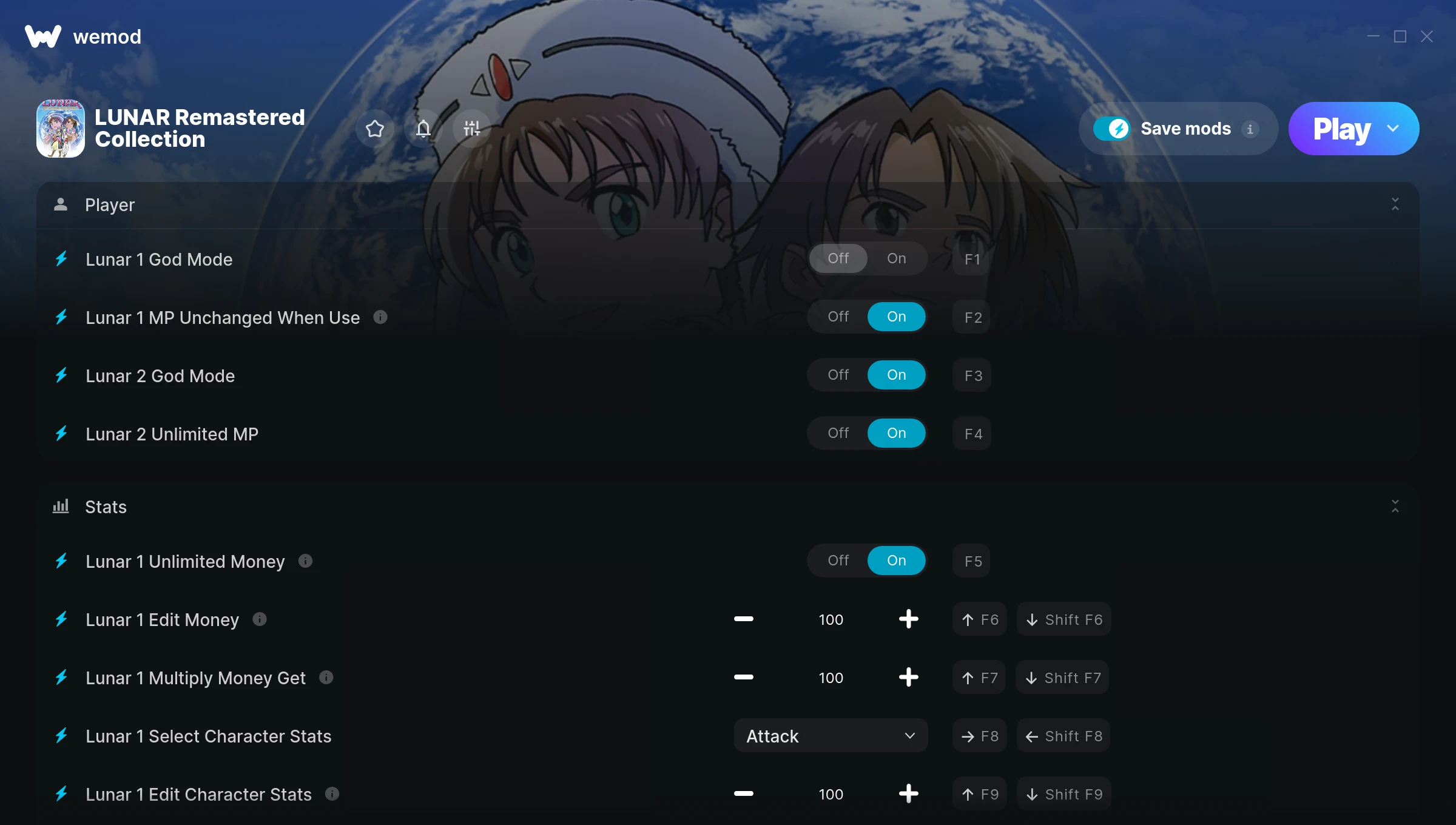 LUNAR Remastered Collection Trainer screenshot