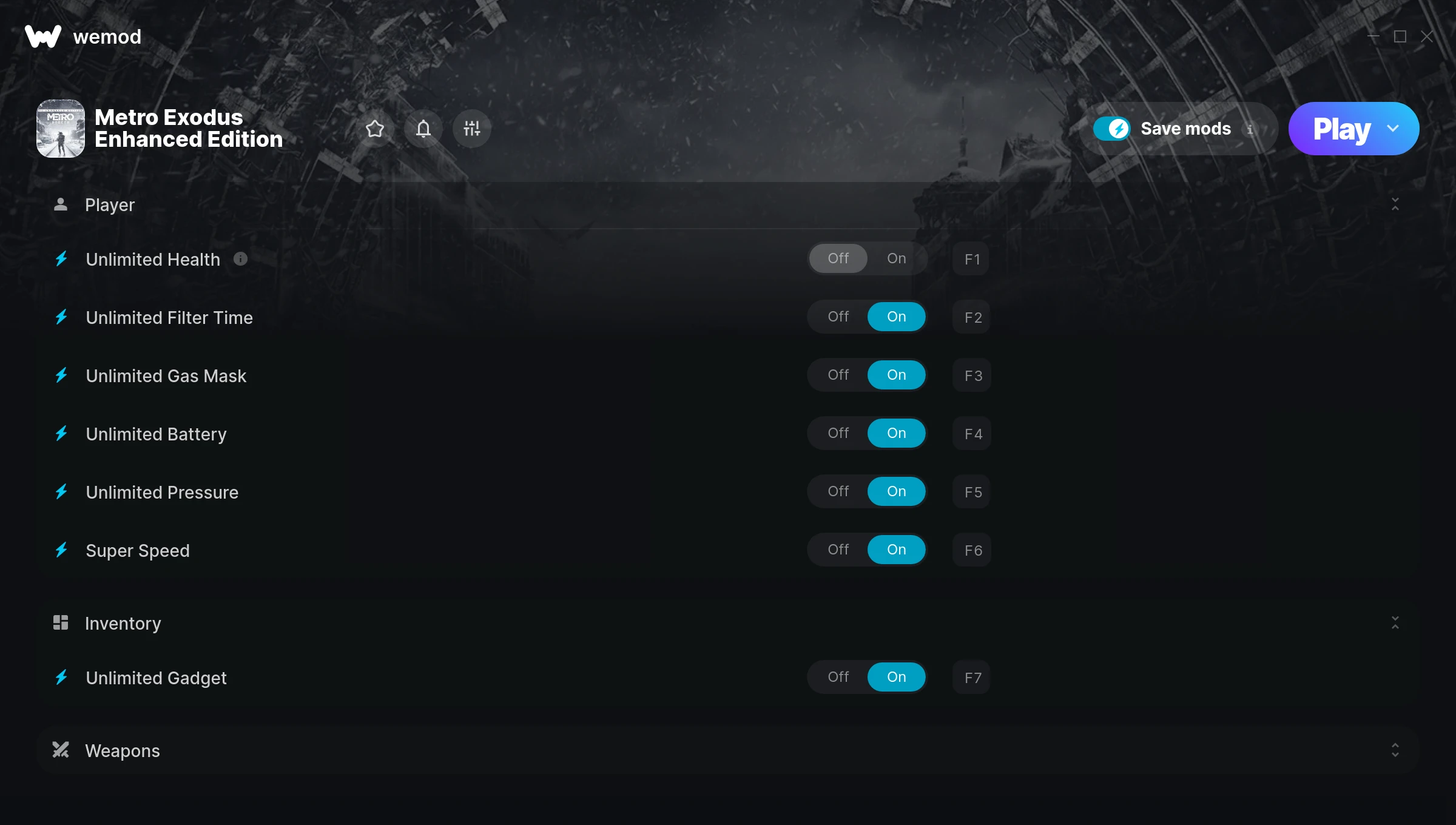 Metro Exodus Enhanced Edition Trainer screenshot