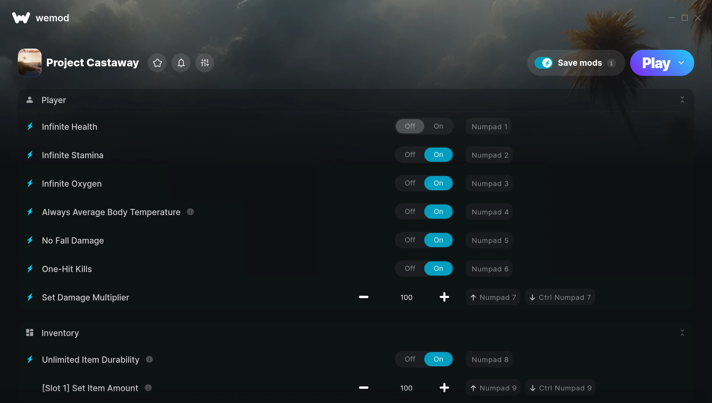Project Castaway Trainer screenshot