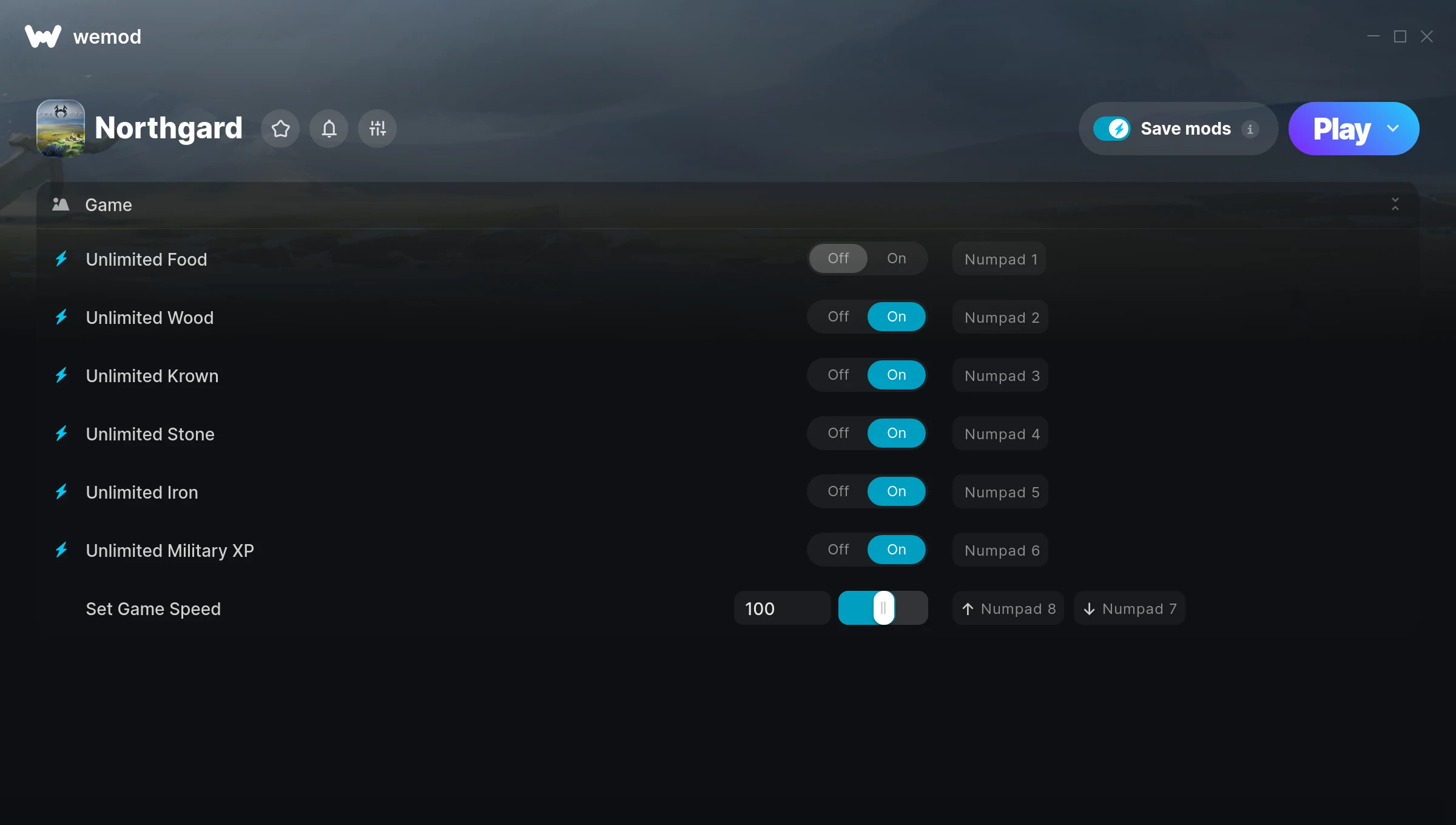 Northgard Trainer screenshot