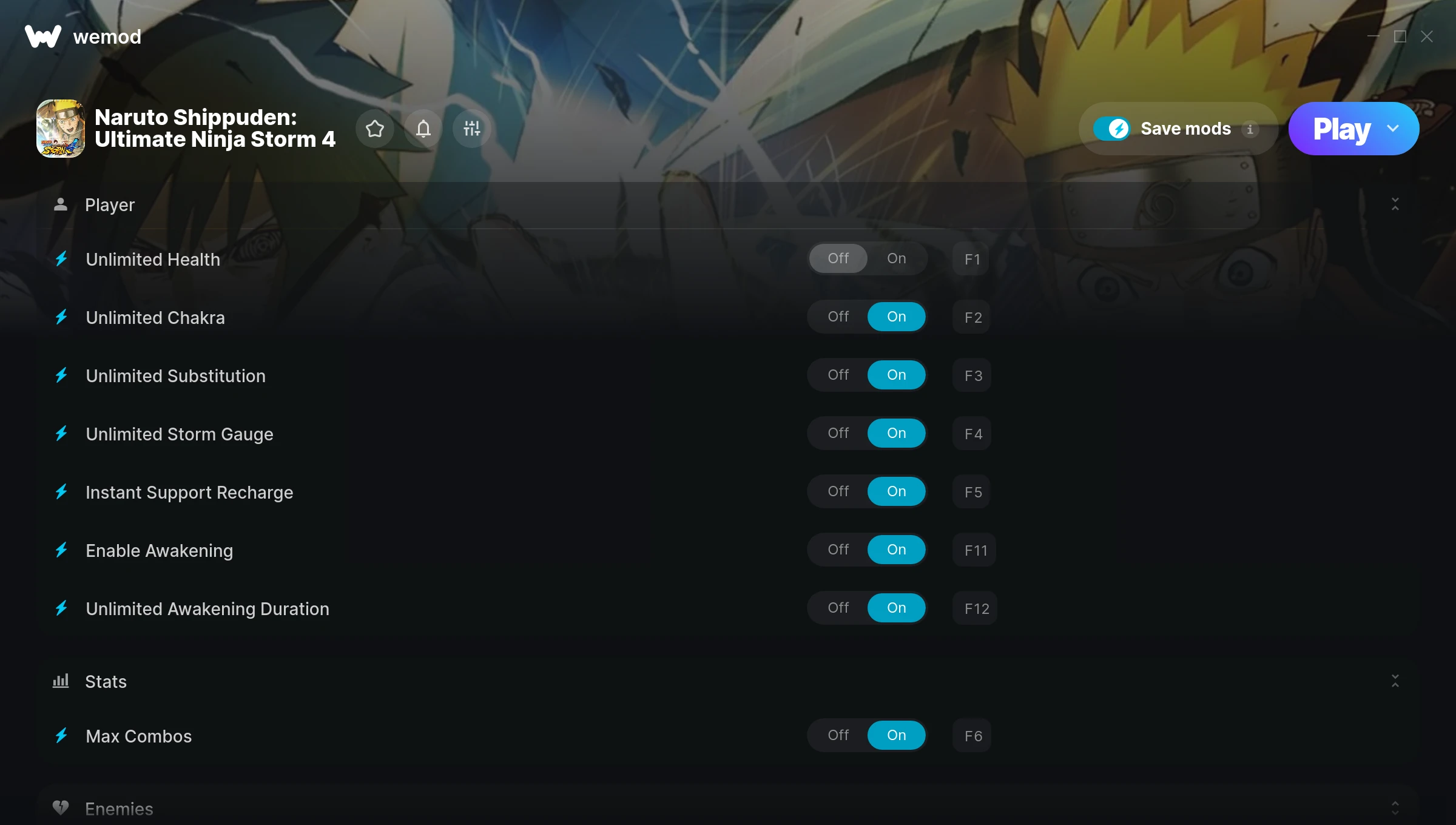 Naruto Shippuden: Ultimate Ninja Storm 4 Trainer screenshot