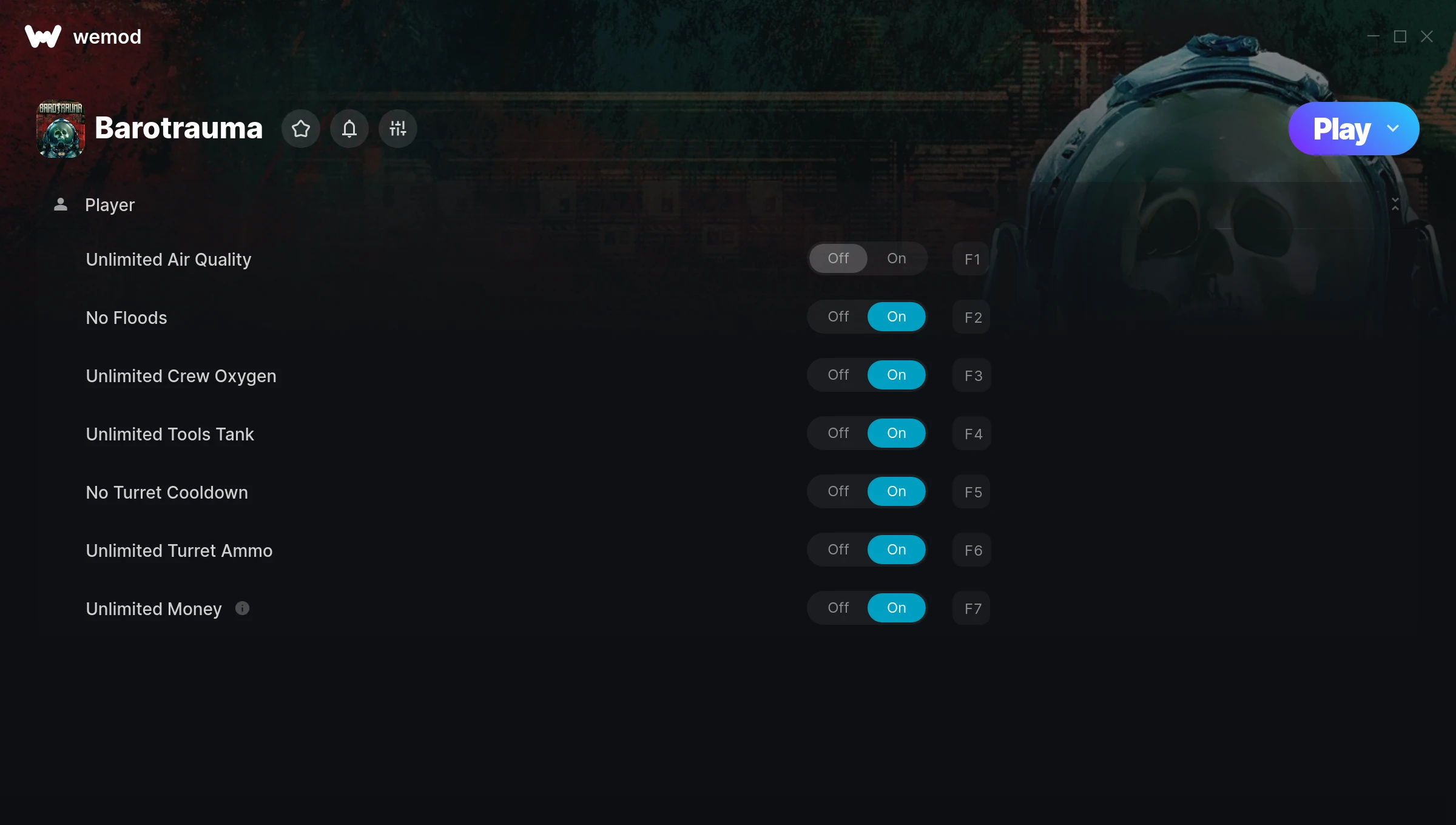 Barotrauma Trainer screenshot