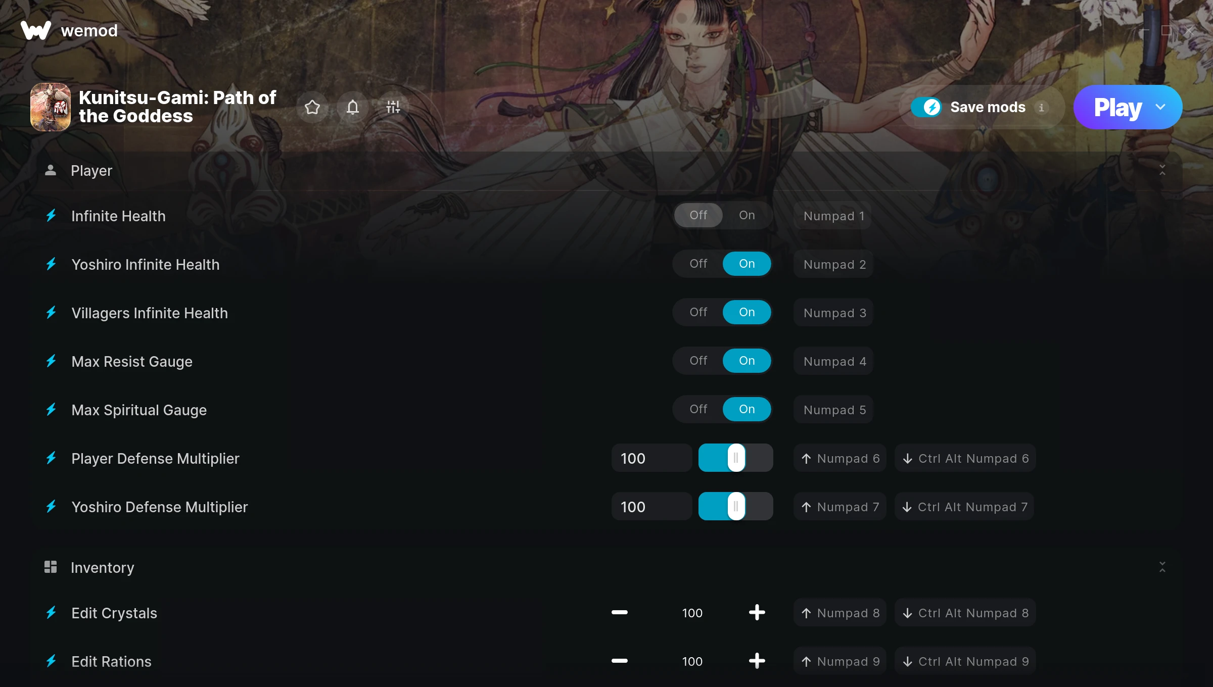 Kunitsu Gami Path of the Goddess Trainer screenshot