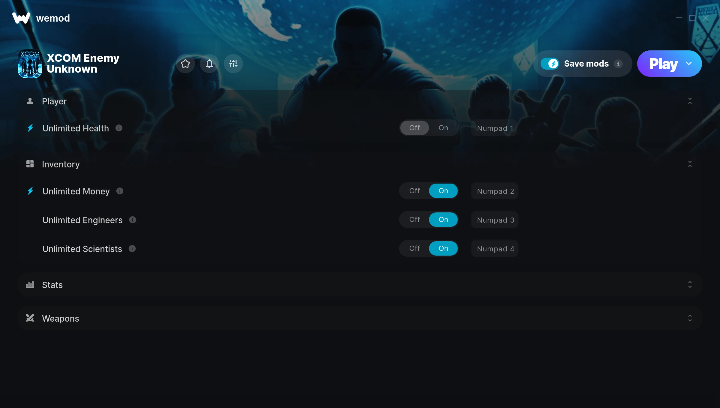 XCOM Enemy Unknown Trainer screenshot