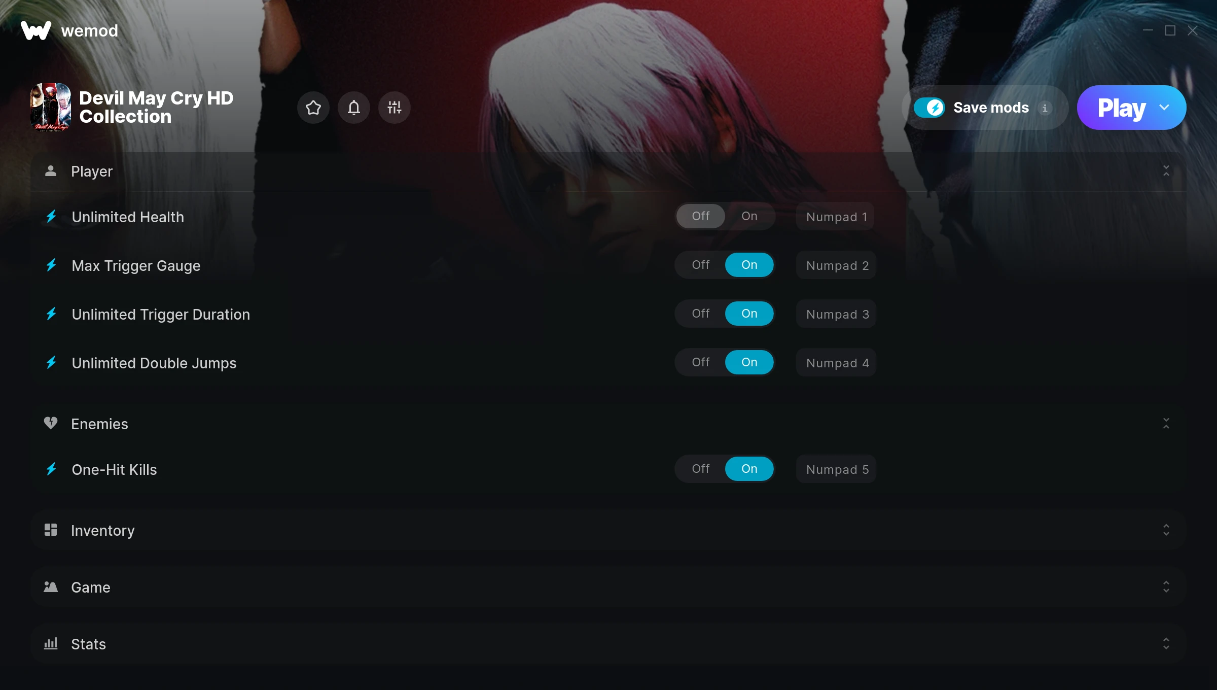 Devil May Cry HD Collection Trainer screenshot