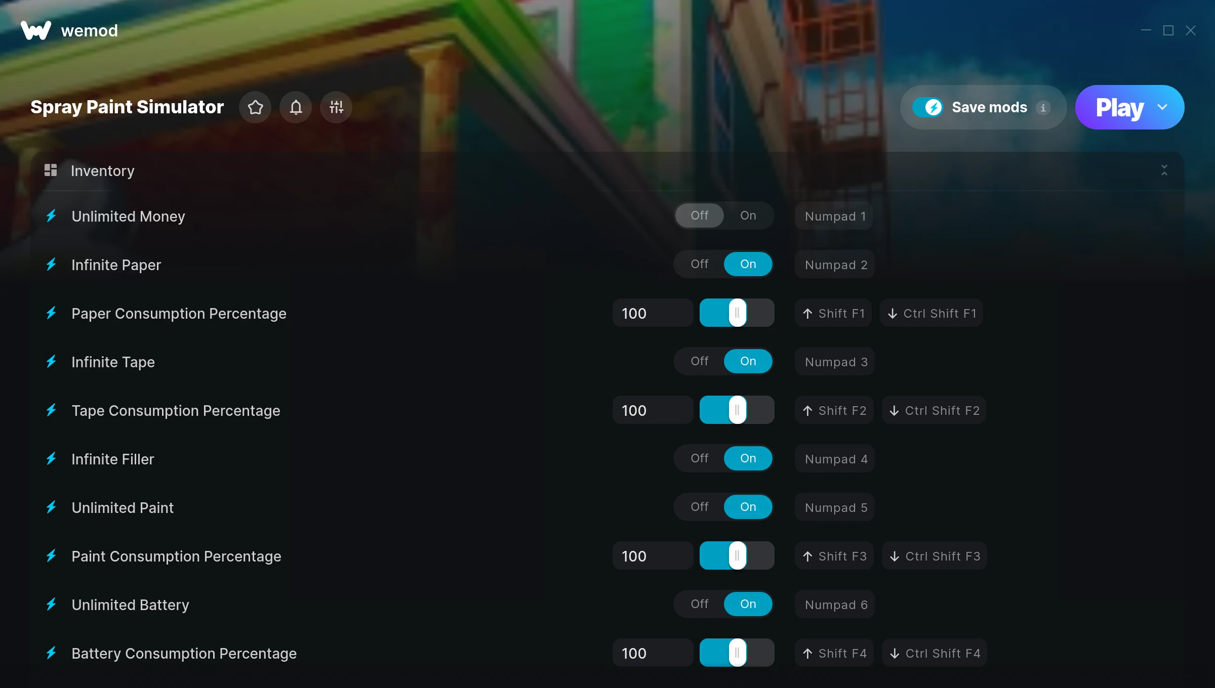 Spray Paint Simulator Trainer screenshot