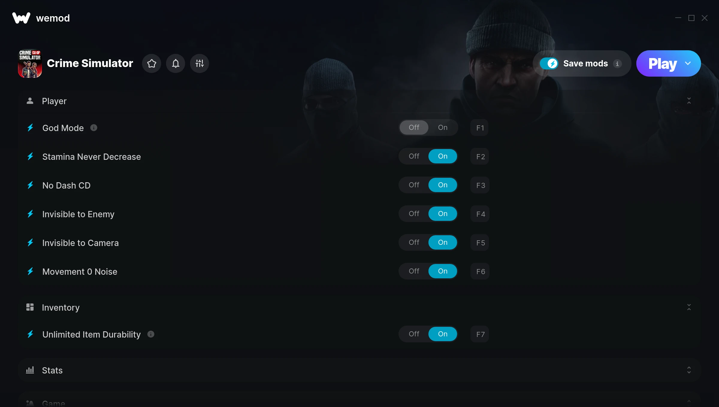 Crime Simulator Trainer screenshot