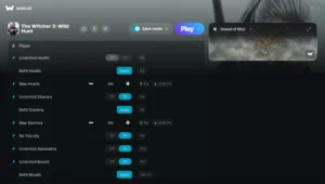 The Witcher 3 Wild Hunt Trainer screenshot