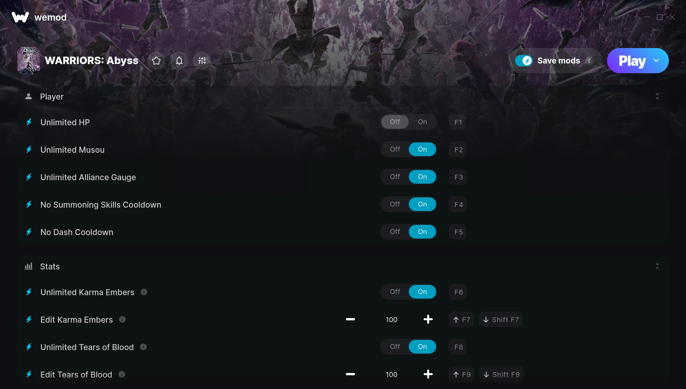 Warriors Abyss Trainer screenshot