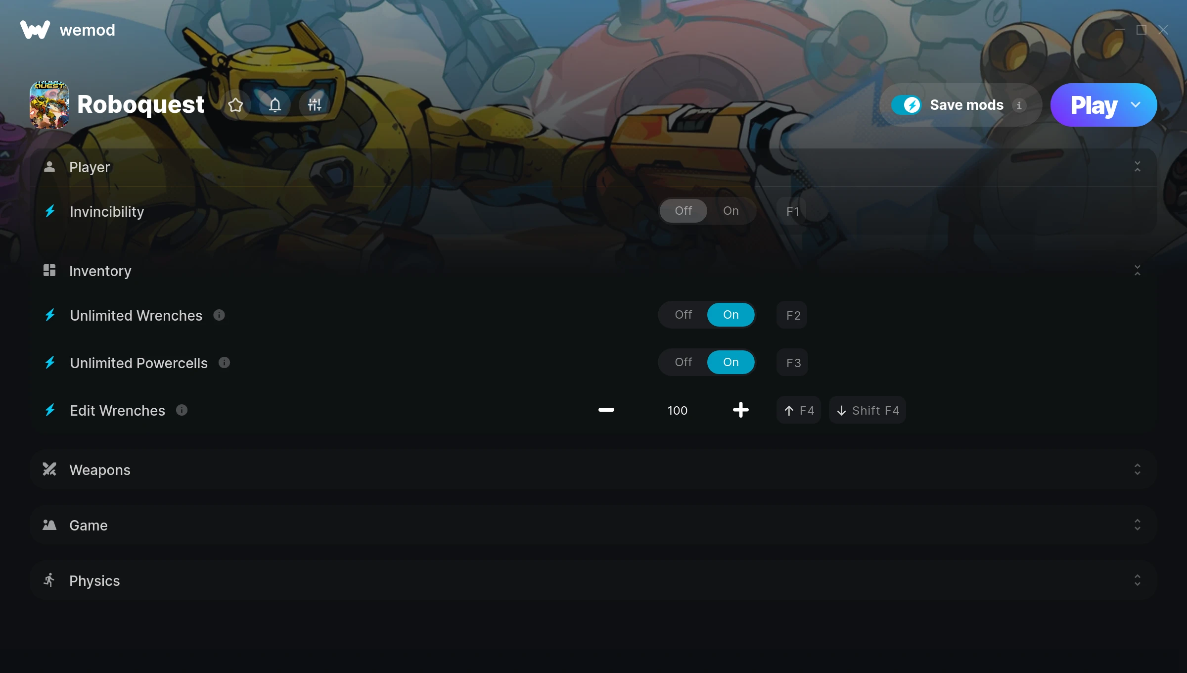 Roboquest Trainer screenshot