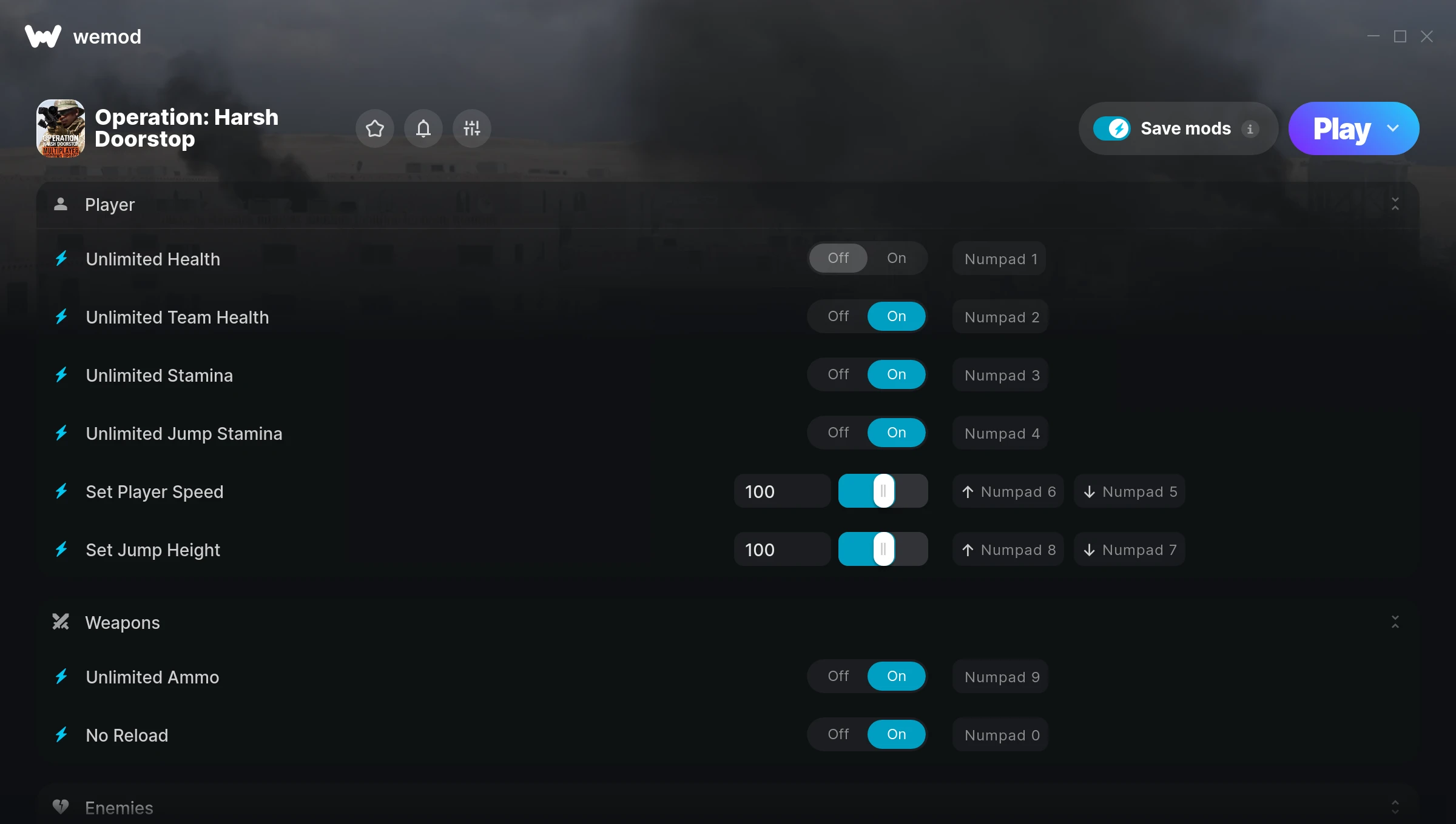 Operation: Harsh Doorstop Trainer screenshot