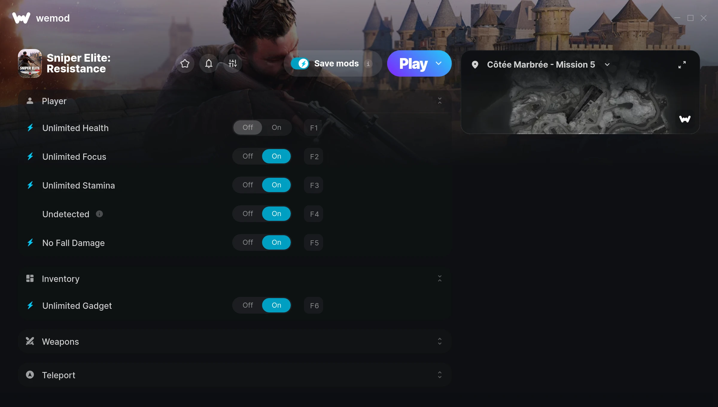 Sniper Elite: Resistance Trainer screenshot